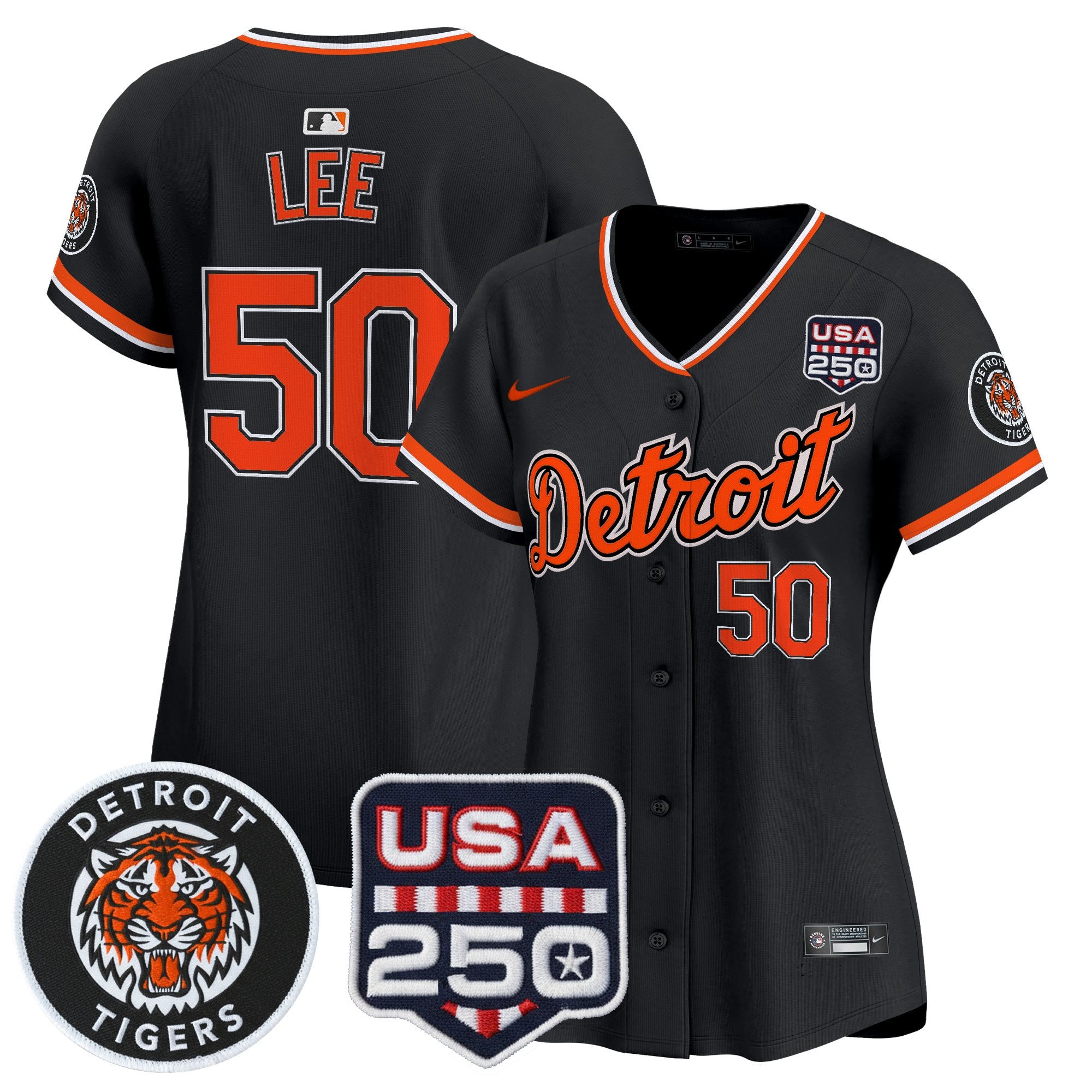 Women's Detroit Tigers 2026 Alternate Vapor Premier Limited Jersey - 250America Patch - All Stitched