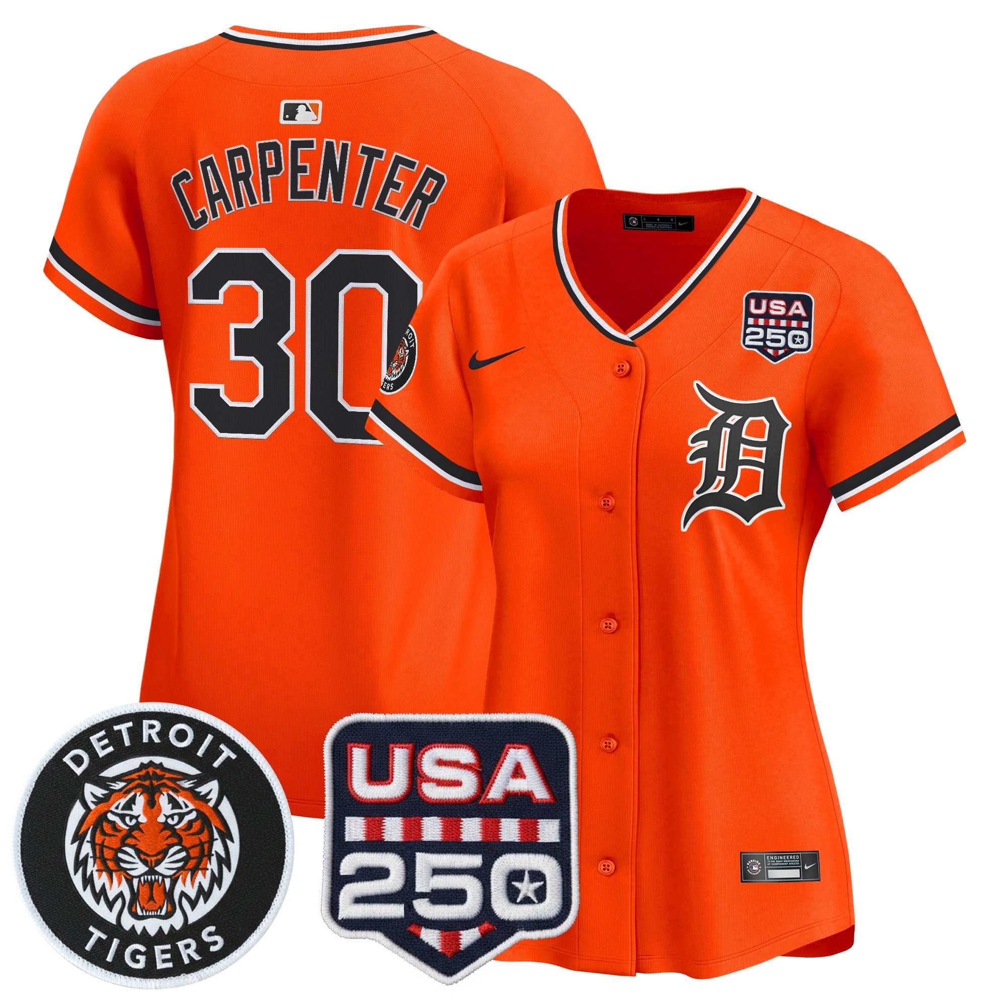 Women's Detroit Tigers 2026 Alternate Vapor Premier Limited Jersey - 250America Patch - All Stitched