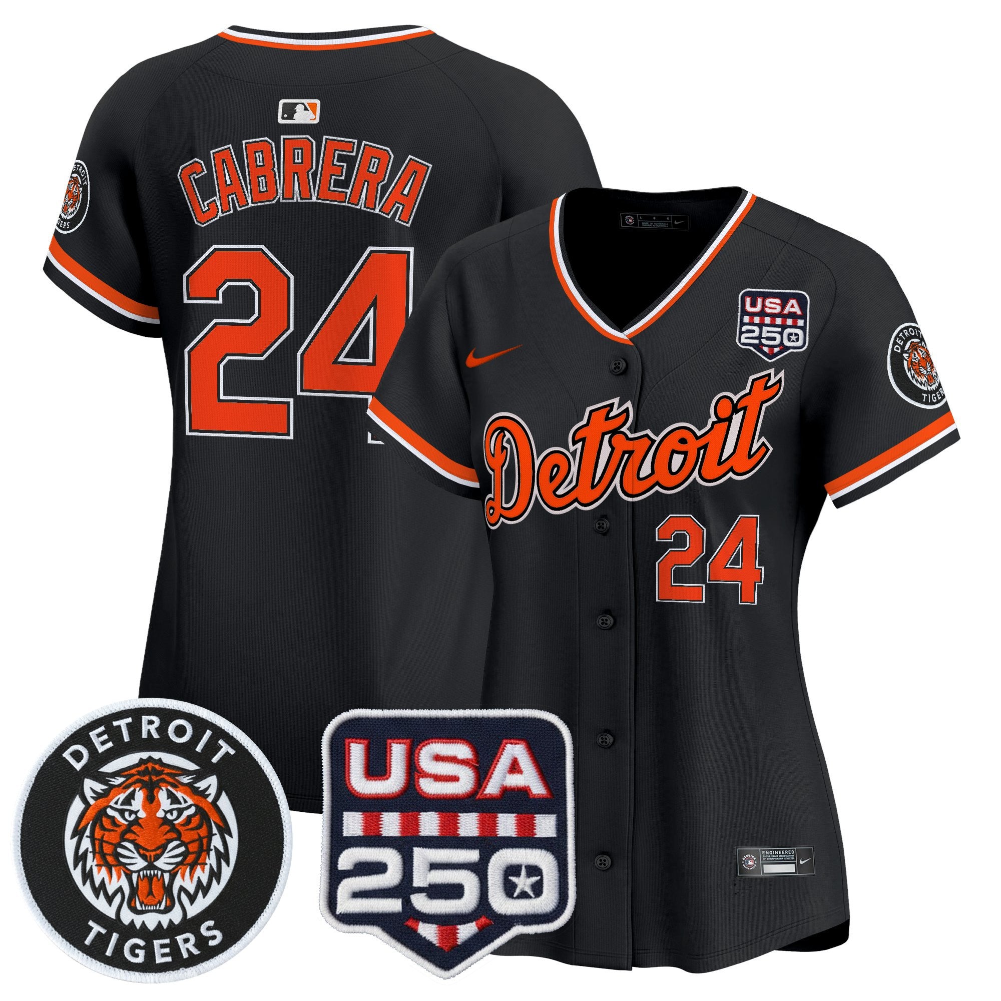 Women's Detroit Tigers 2026 Alternate Vapor Premier Limited Jersey - 250America Patch - All Stitched