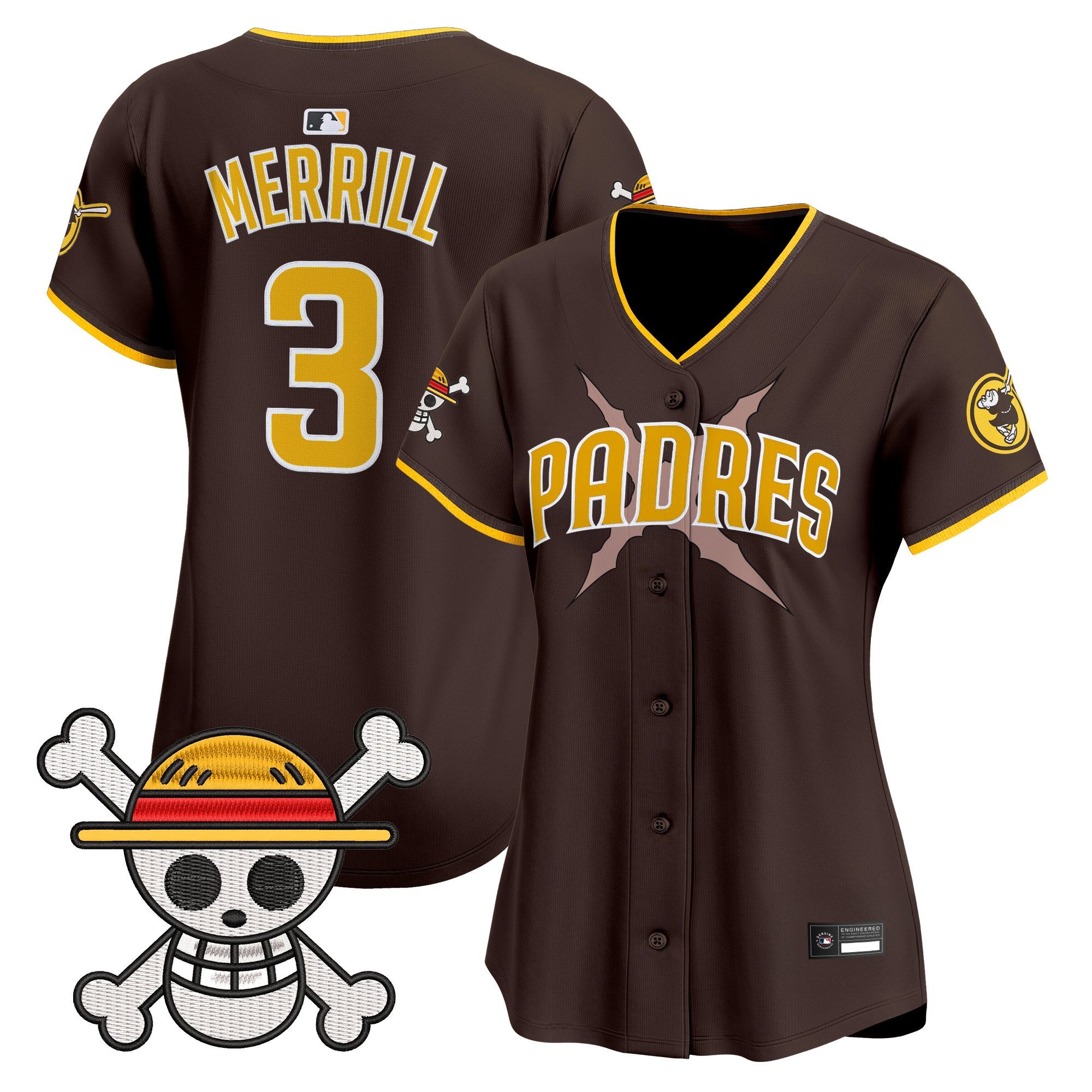 Women's Padres x One Piece Vapor Premier Limited Jersey - Stitched