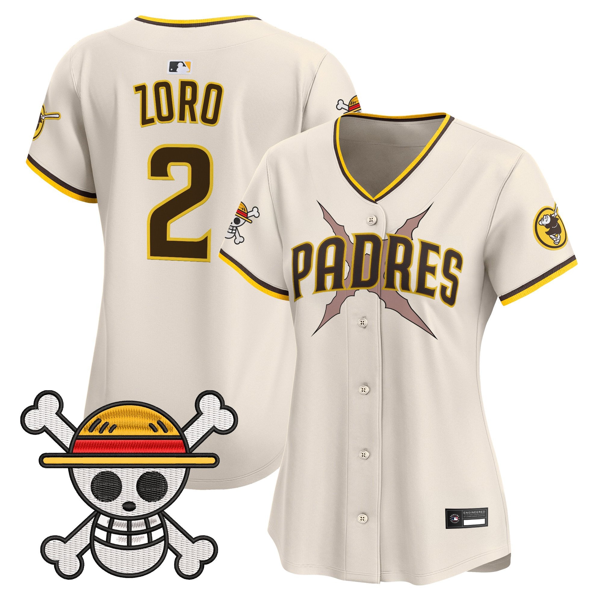 Women's Padres x One Piece Vapor Premier Limited Jersey - Stitched