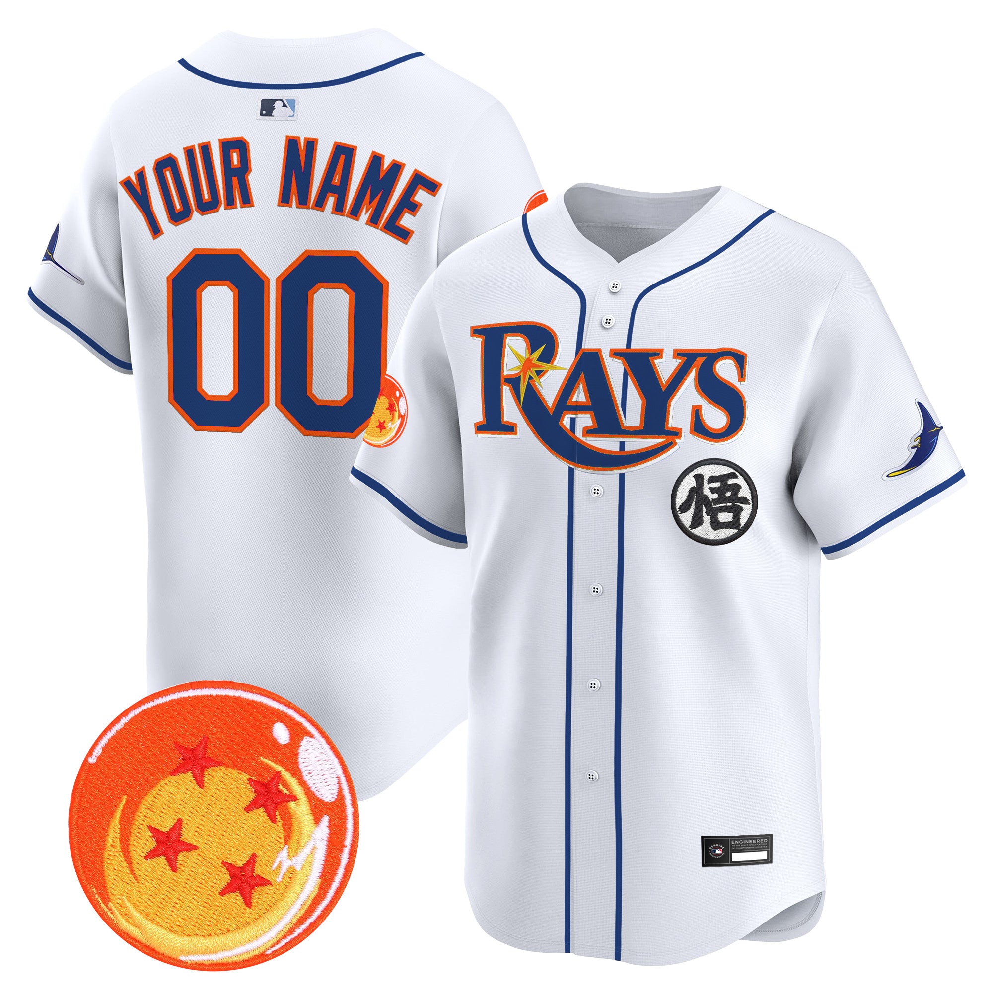Tampa Bay Rays x Dragon Ball Vapor Premier Limited Custom Jersey - All Stitched