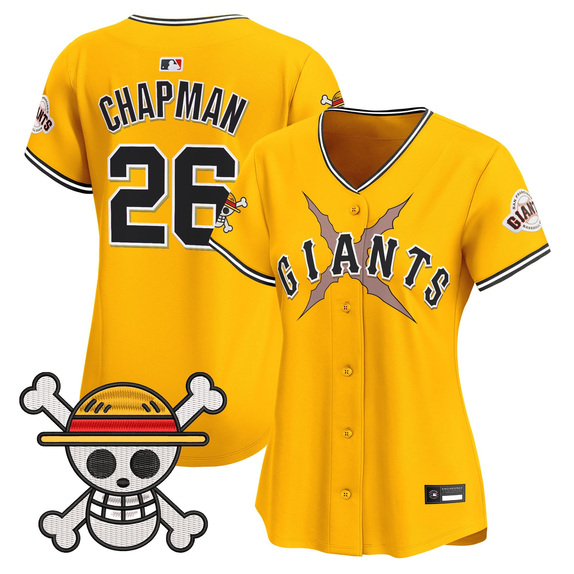 Women's San Francisco Giants x One Piece Vapor Premier Limited Jersey - Stitched