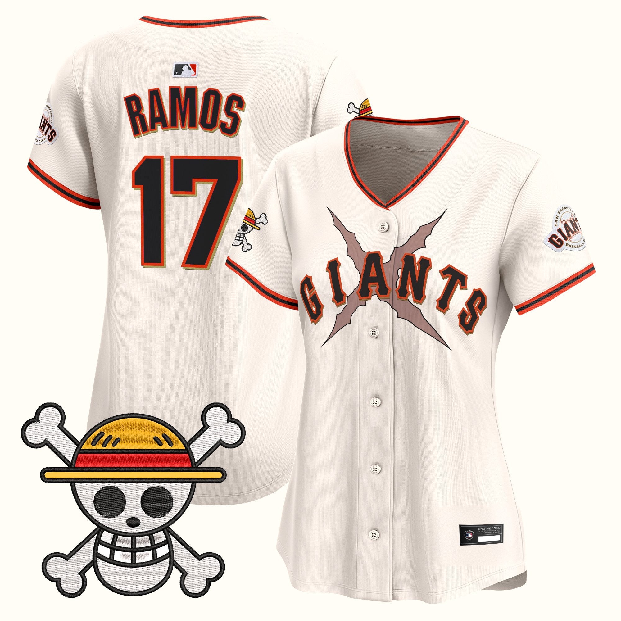 Women's San Francisco Giants x One Piece Vapor Premier Limited Jersey - Stitched