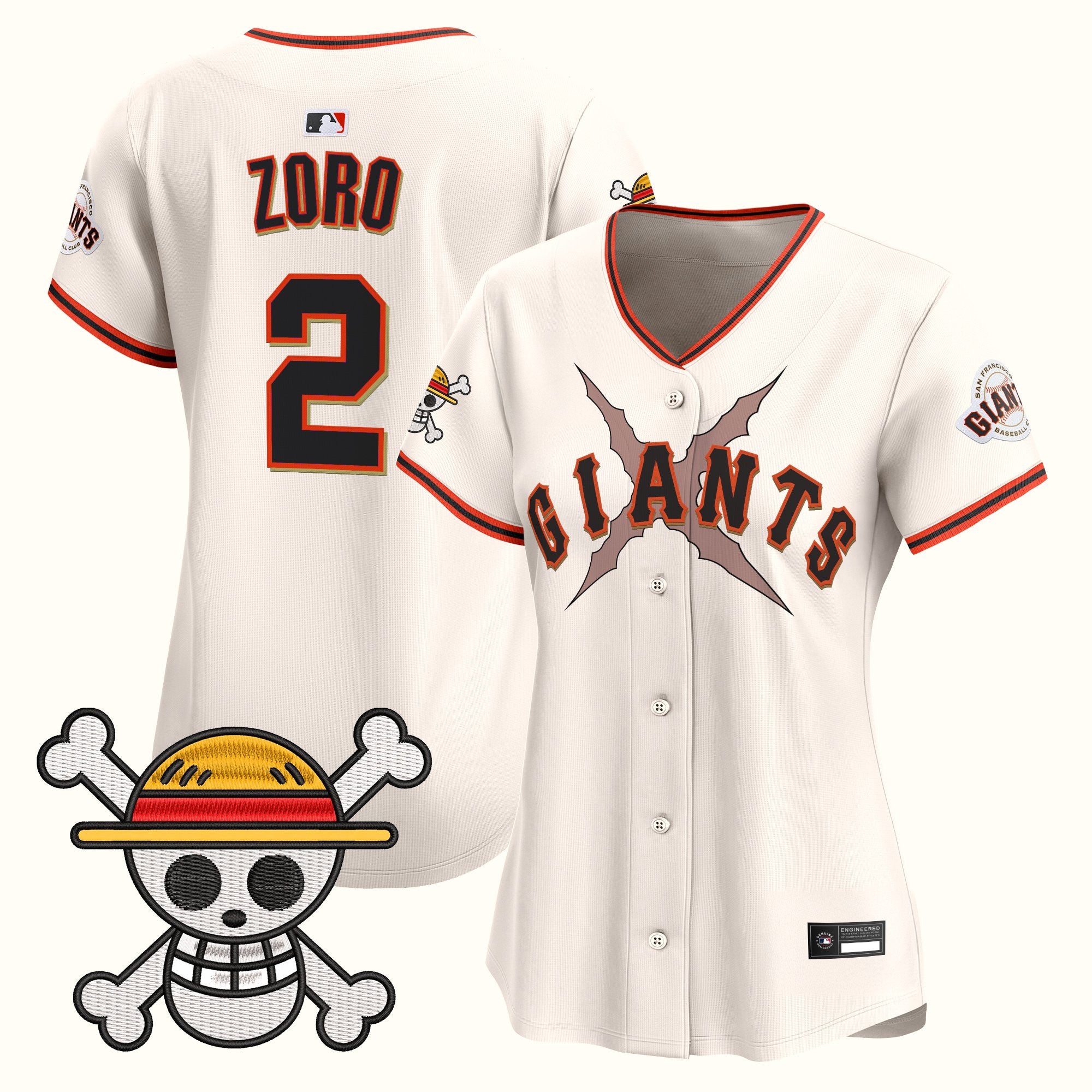 Women's San Francisco Giants x One Piece Vapor Premier Limited Jersey - Stitched