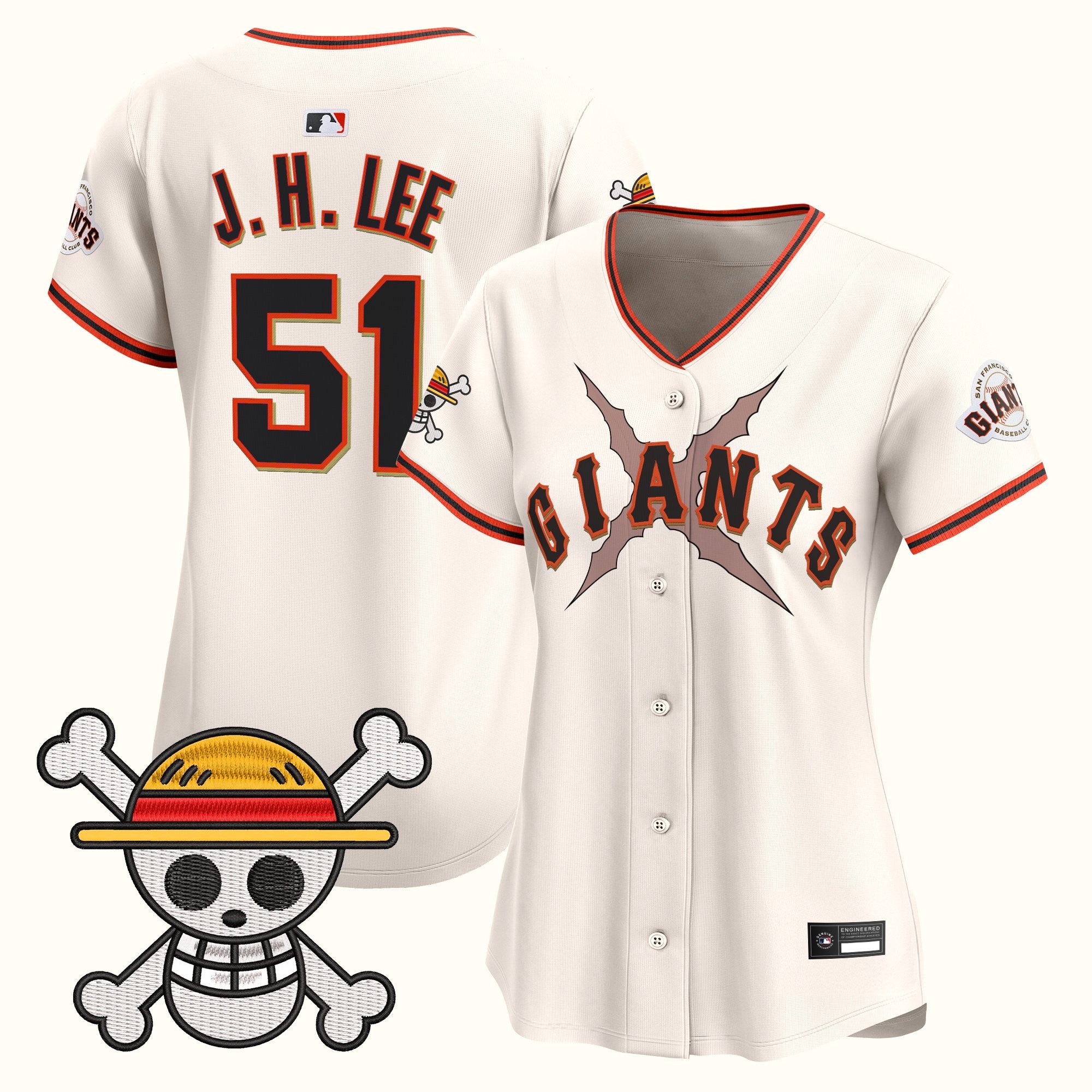 Women's San Francisco Giants x One Piece Vapor Premier Limited Jersey - Stitched
