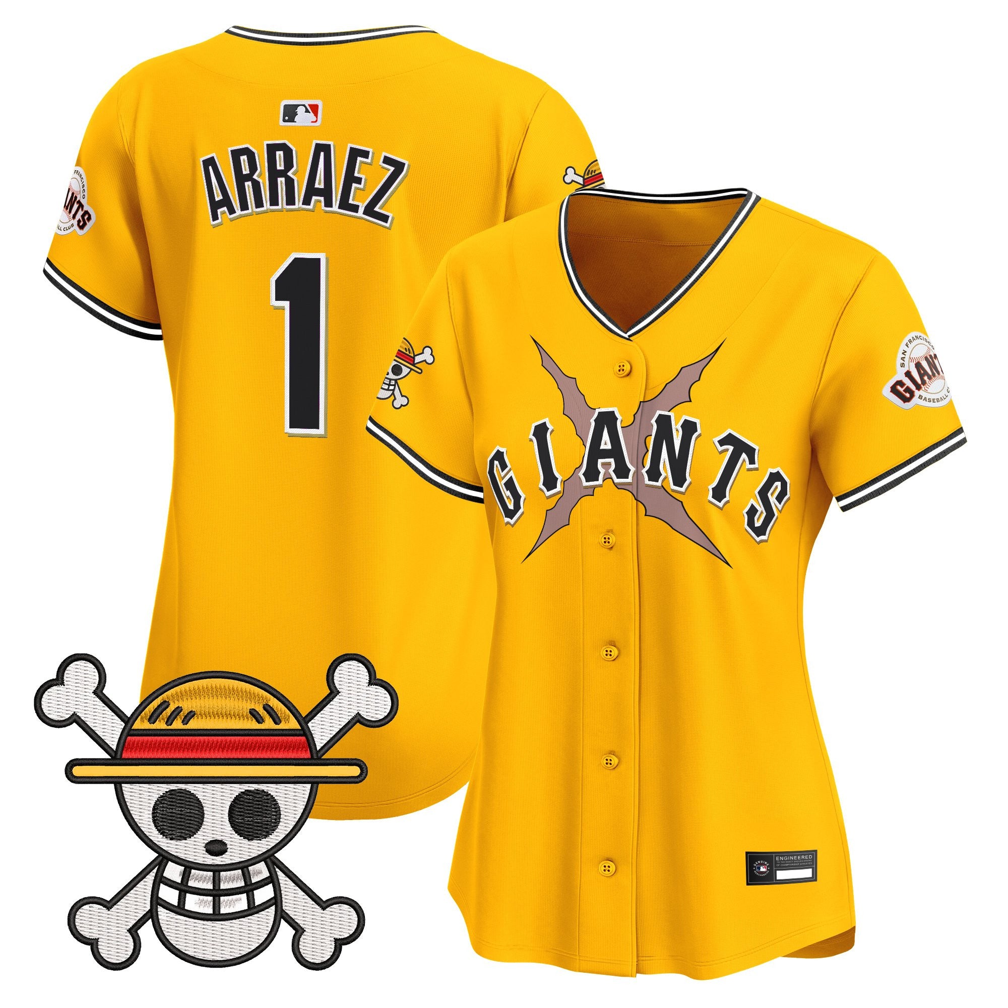 Women's San Francisco Giants x One Piece Vapor Premier Limited Jersey - Stitched