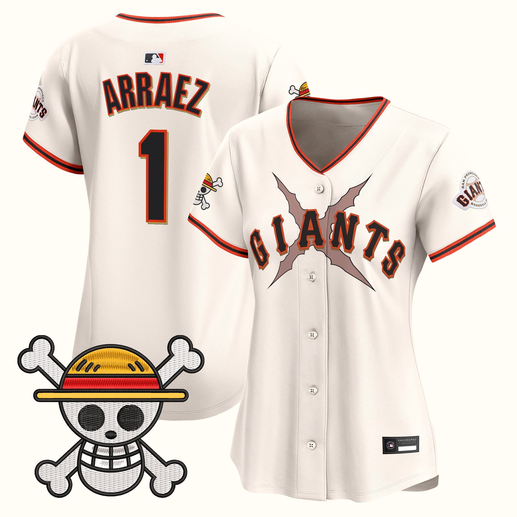 Women's San Francisco Giants x One Piece Vapor Premier Limited Jersey - Stitched