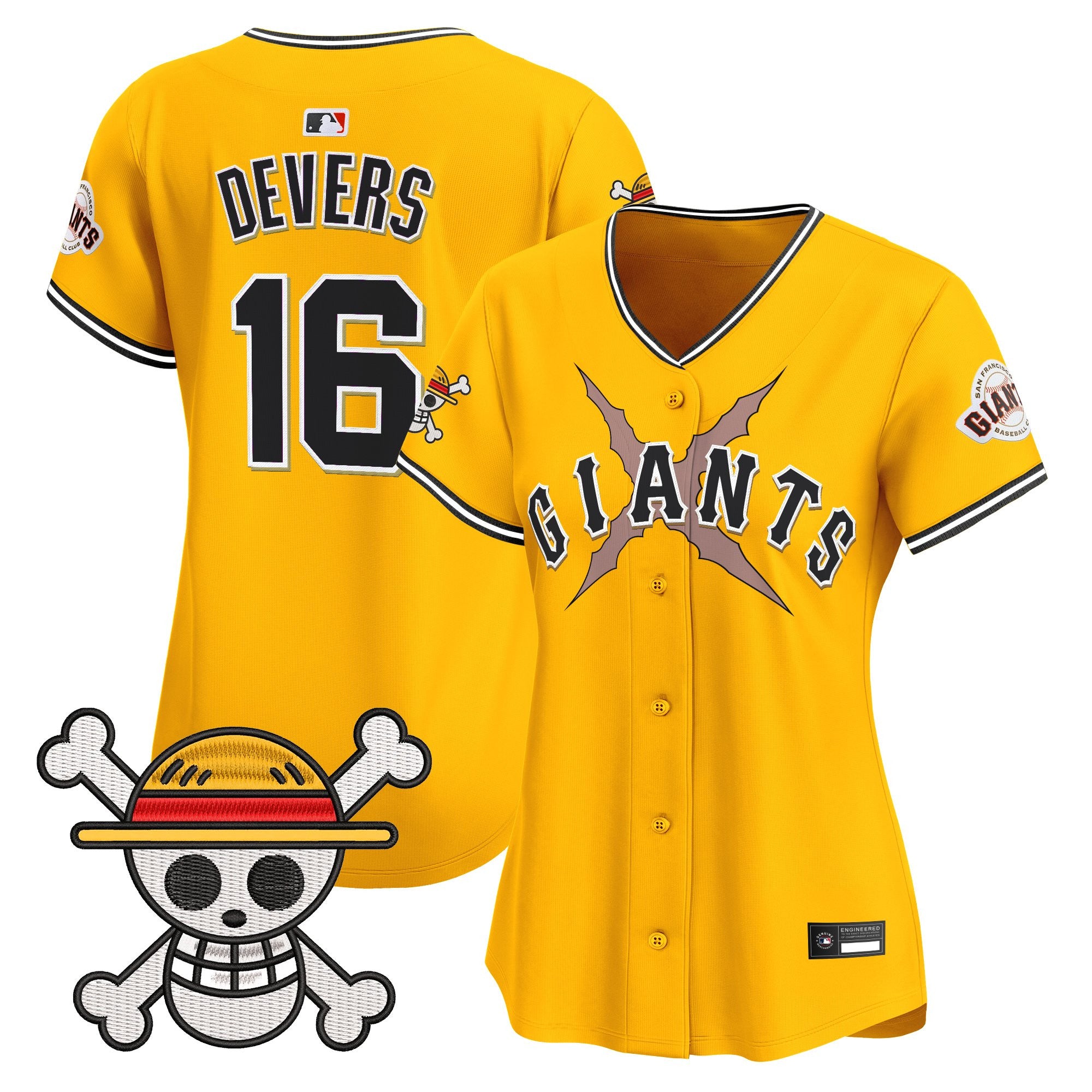 Women's San Francisco Giants x One Piece Vapor Premier Limited Jersey - Stitched