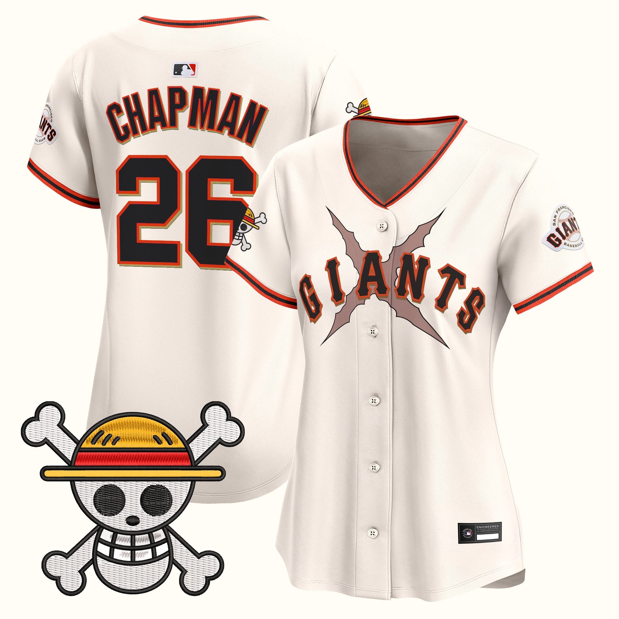 Women's San Francisco Giants x One Piece Vapor Premier Limited Jersey - Stitched