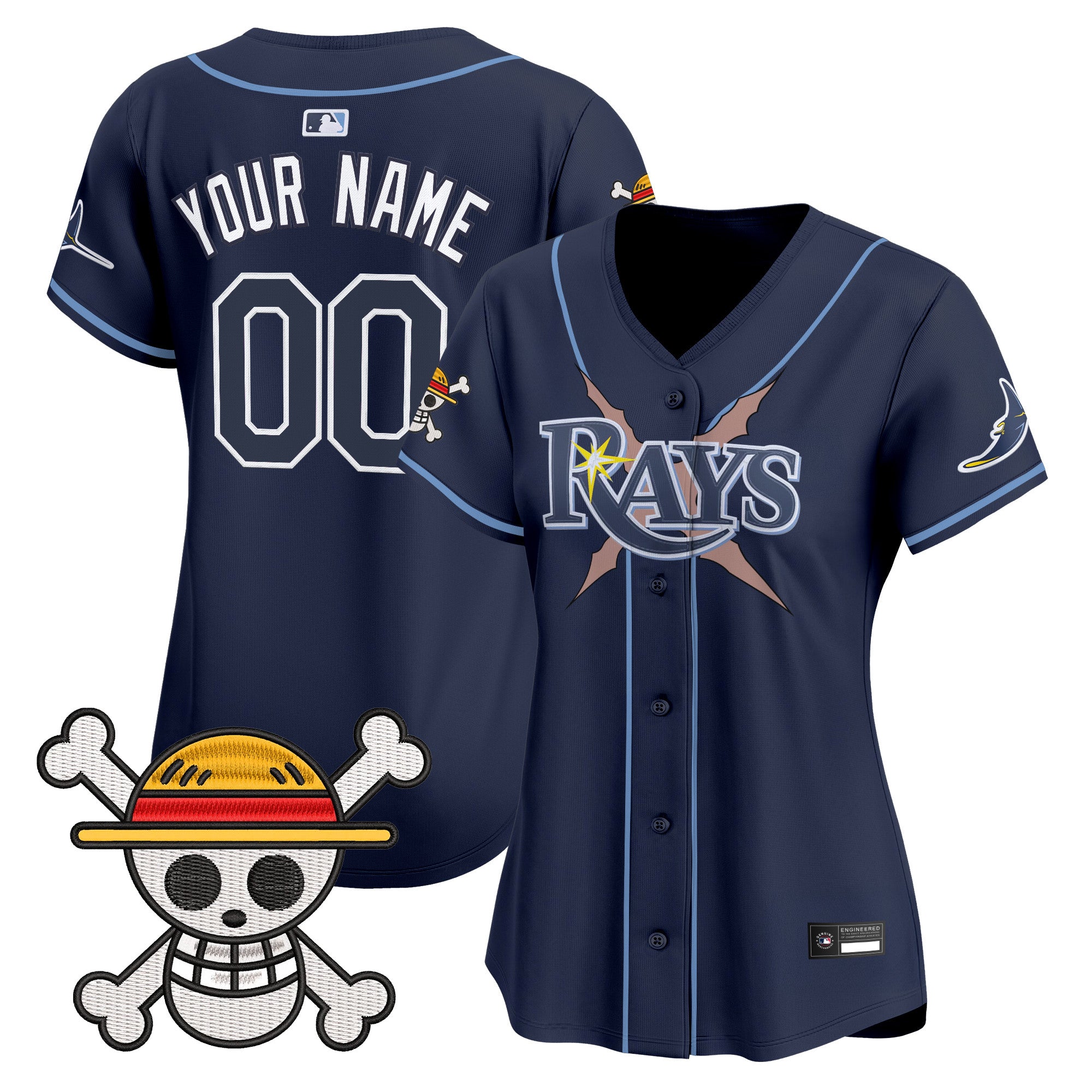 Tampa Bay Rays x One Piece Vapor Premier Limited Custom Jersey - Stitched