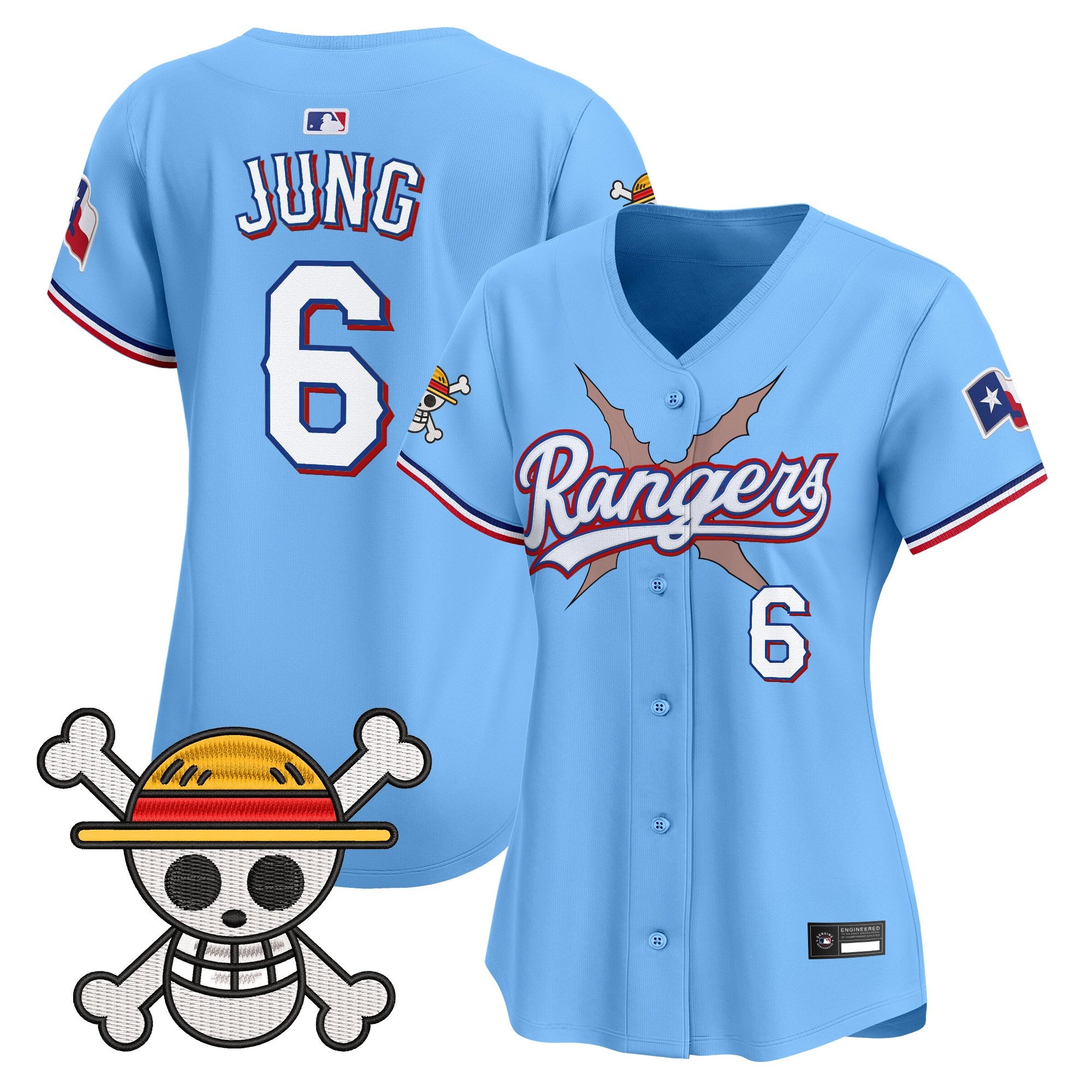 Women's Texas Rangers x One Piece Vapor Premier Limited Jersey - Stitched
