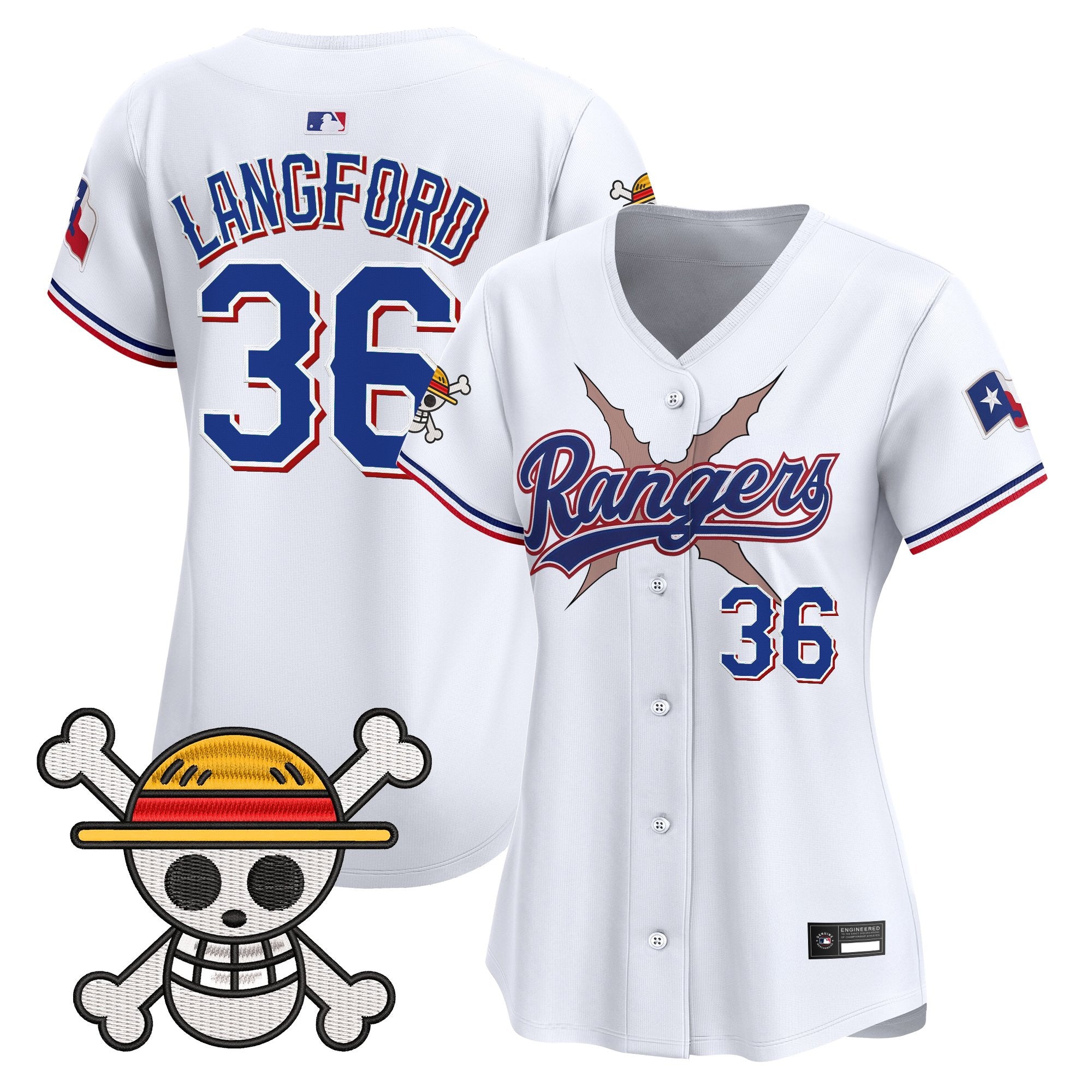 Women's Texas Rangers x One Piece Vapor Premier Limited Jersey - Stitched
