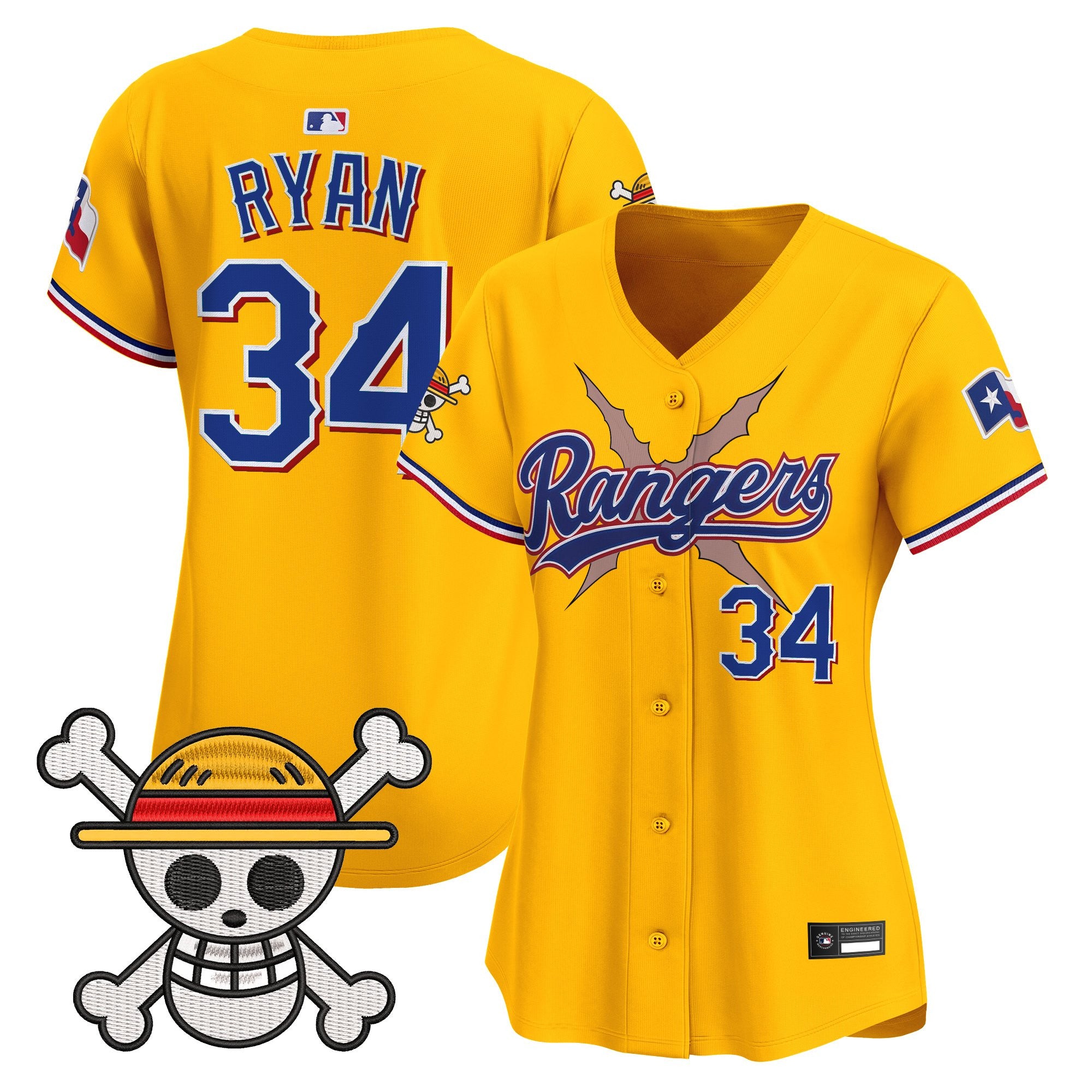 Women's Texas Rangers x One Piece Vapor Premier Limited Jersey - Stitched