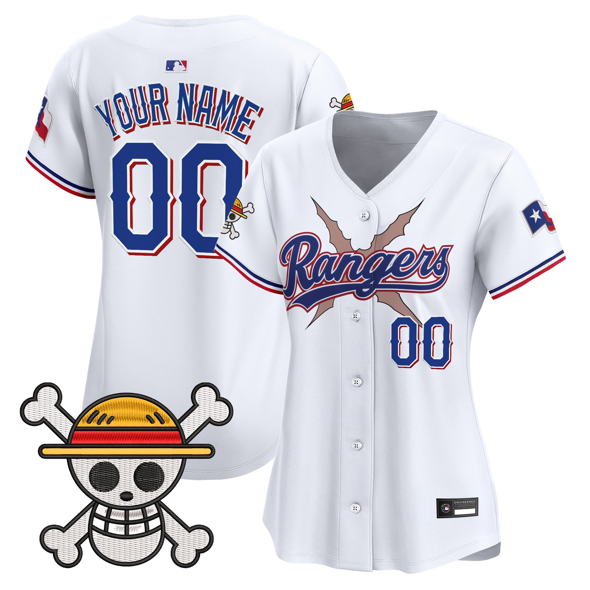 Texas Rangers x One Piece Vapor Premier Limited Custom Jersey - Stitched