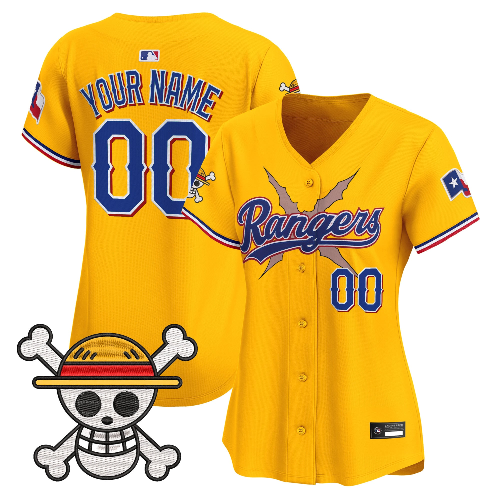 Texas Rangers x One Piece Vapor Premier Limited Custom Jersey - Stitched