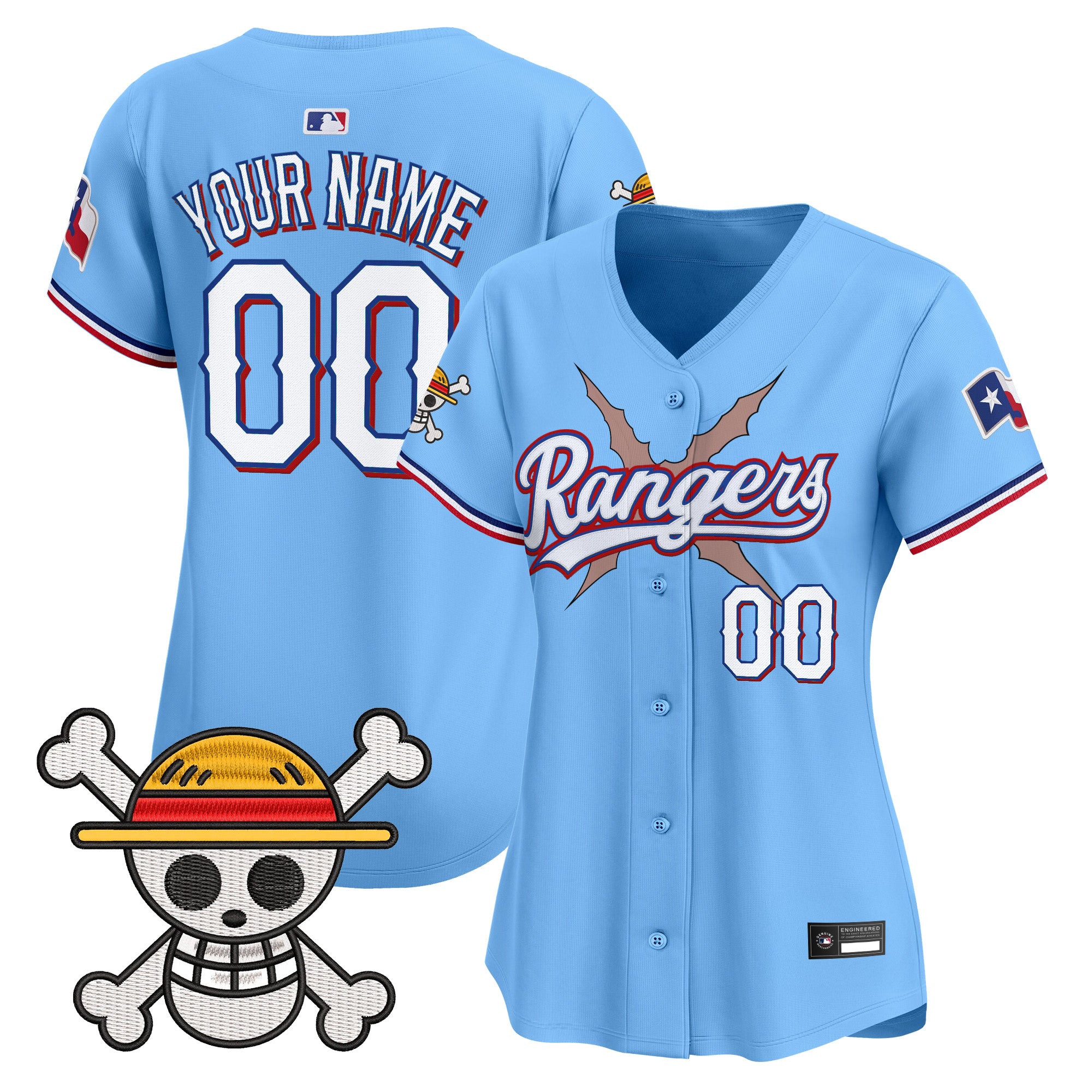 Texas Rangers x One Piece Vapor Premier Limited Custom Jersey - Stitched