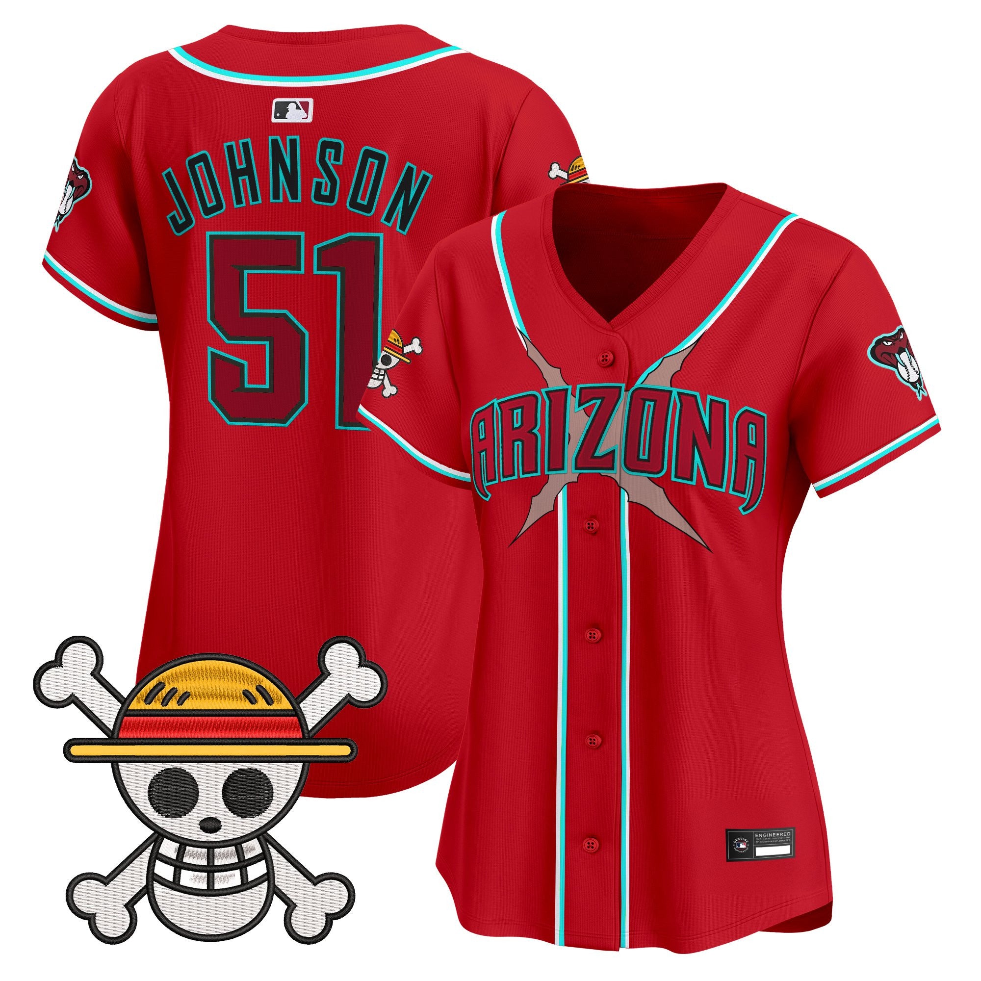 Women's Diamondbacks x One Piece Vapor Premier Limited Jersey - Stitched