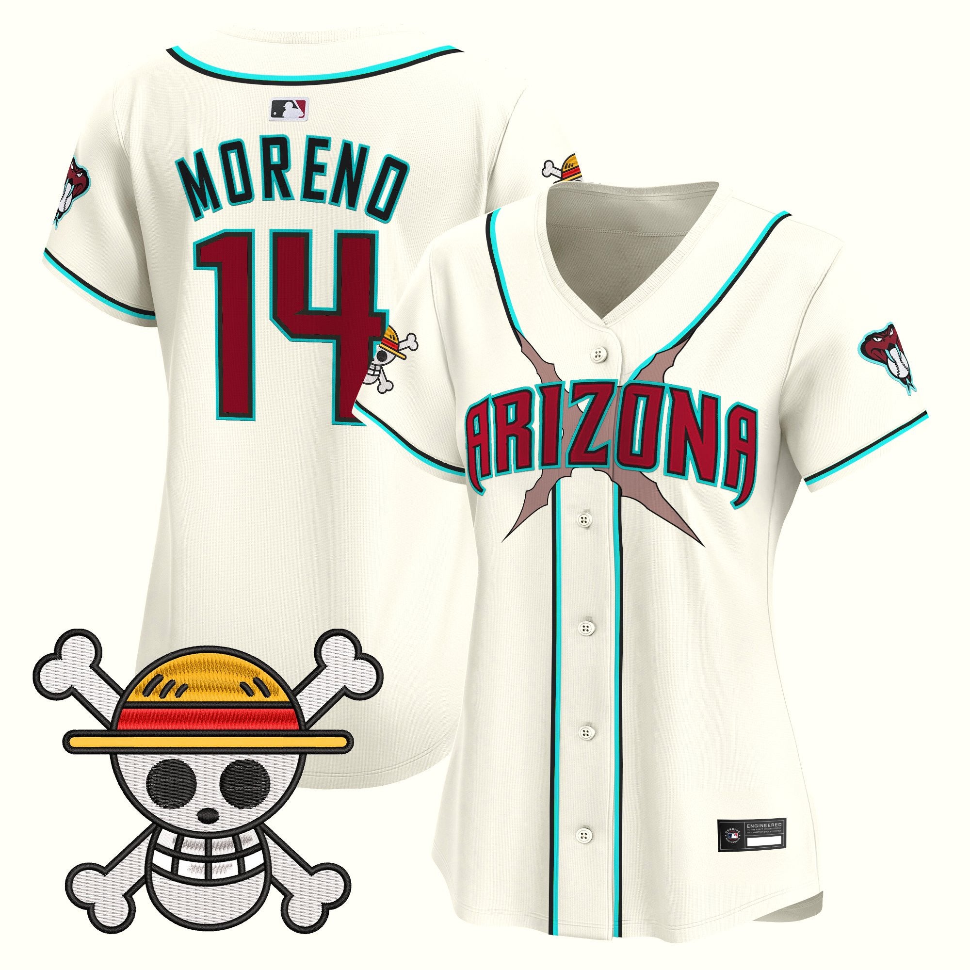 Women's Diamondbacks x One Piece Vapor Premier Limited Jersey - Stitched