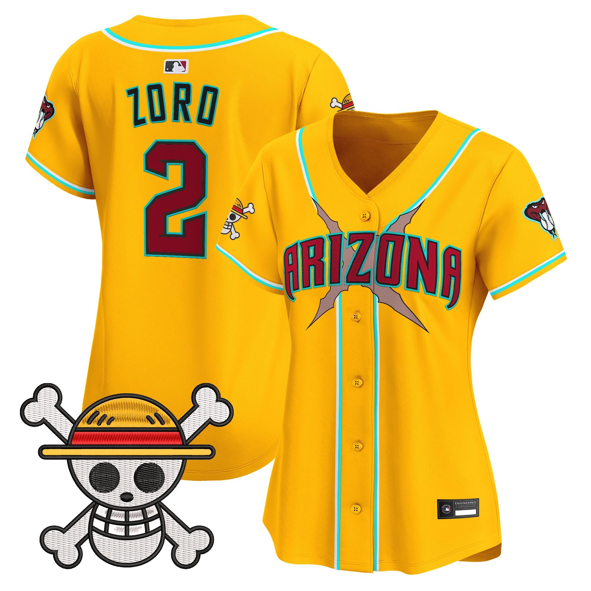 Women's Diamondbacks x One Piece Vapor Premier Limited Jersey - Stitched