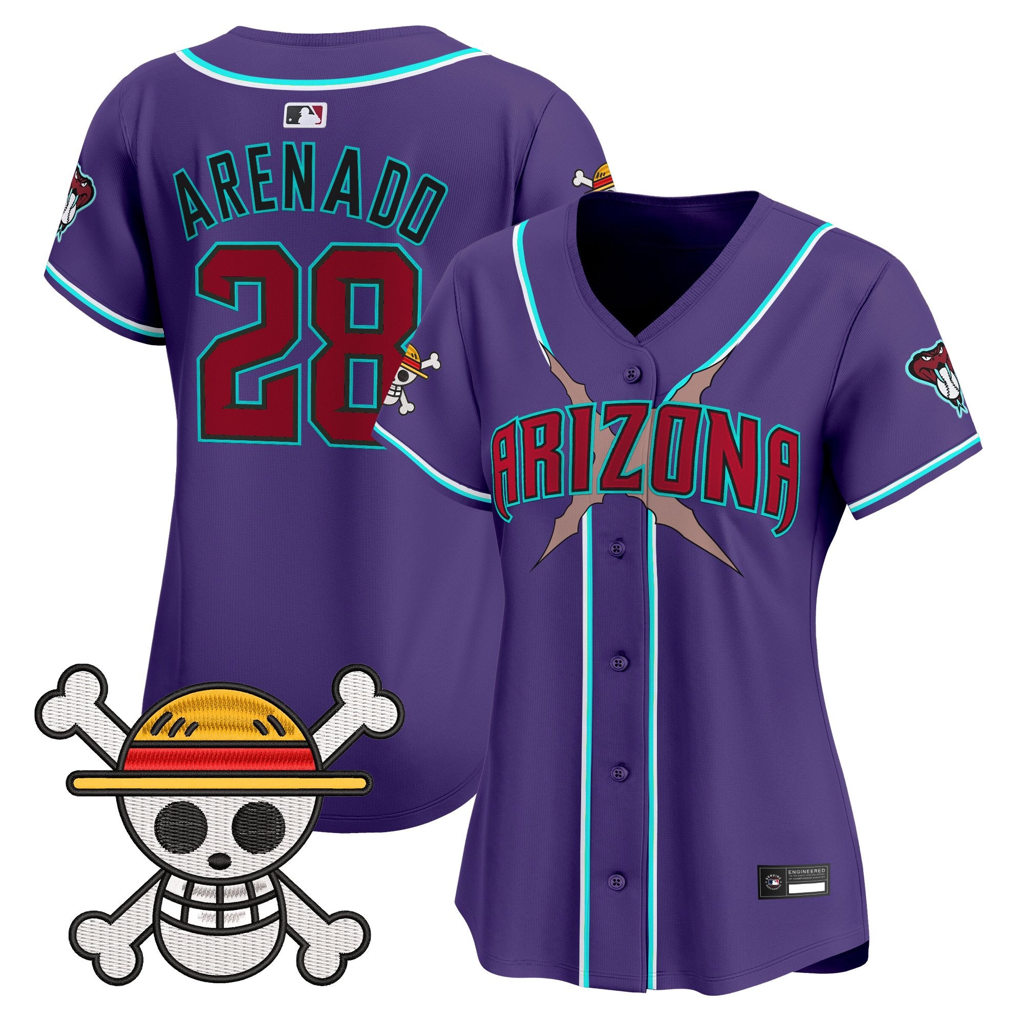 Women's Diamondbacks x One Piece Vapor Premier Limited Jersey - Stitched