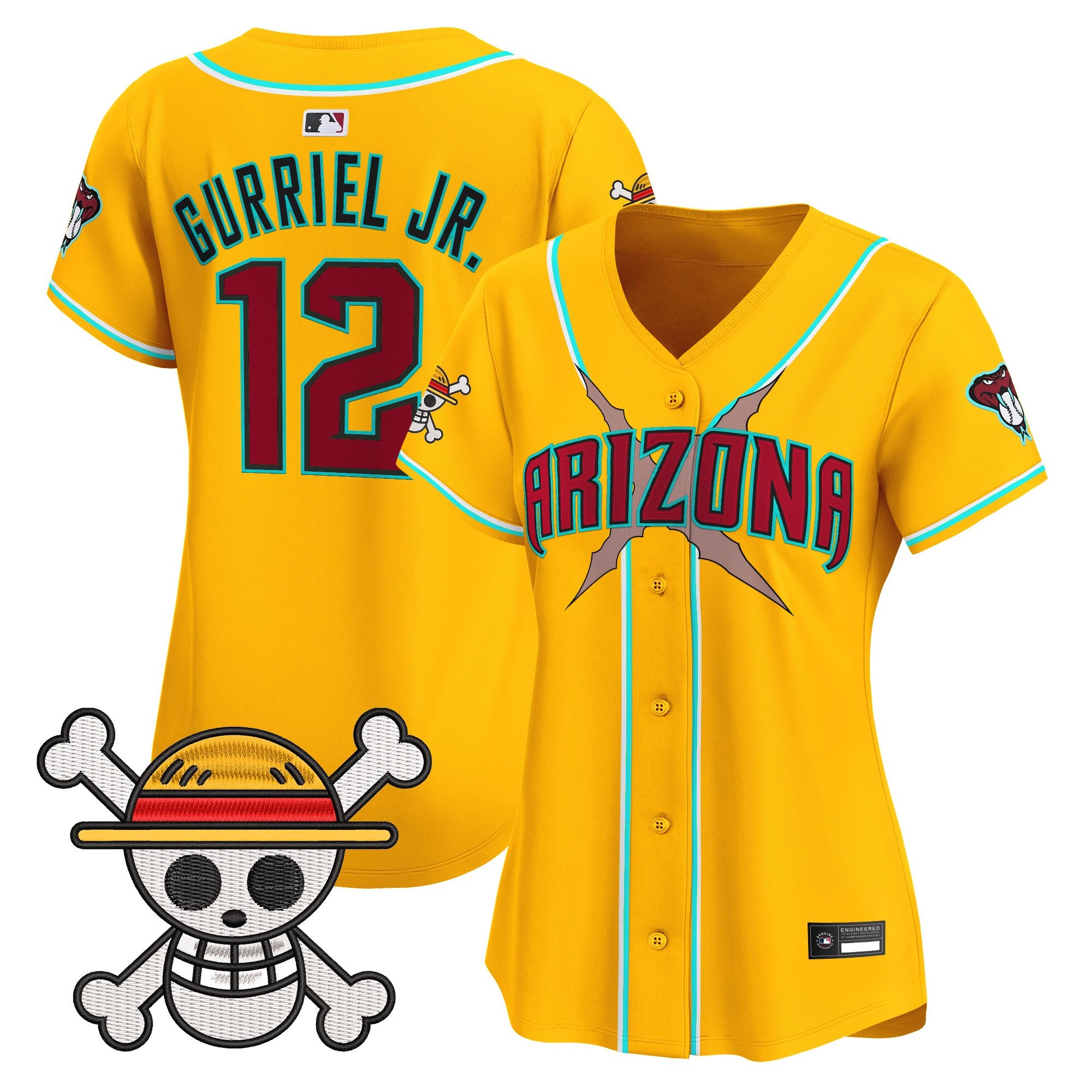 Women's Diamondbacks x One Piece Vapor Premier Limited Jersey - Stitched