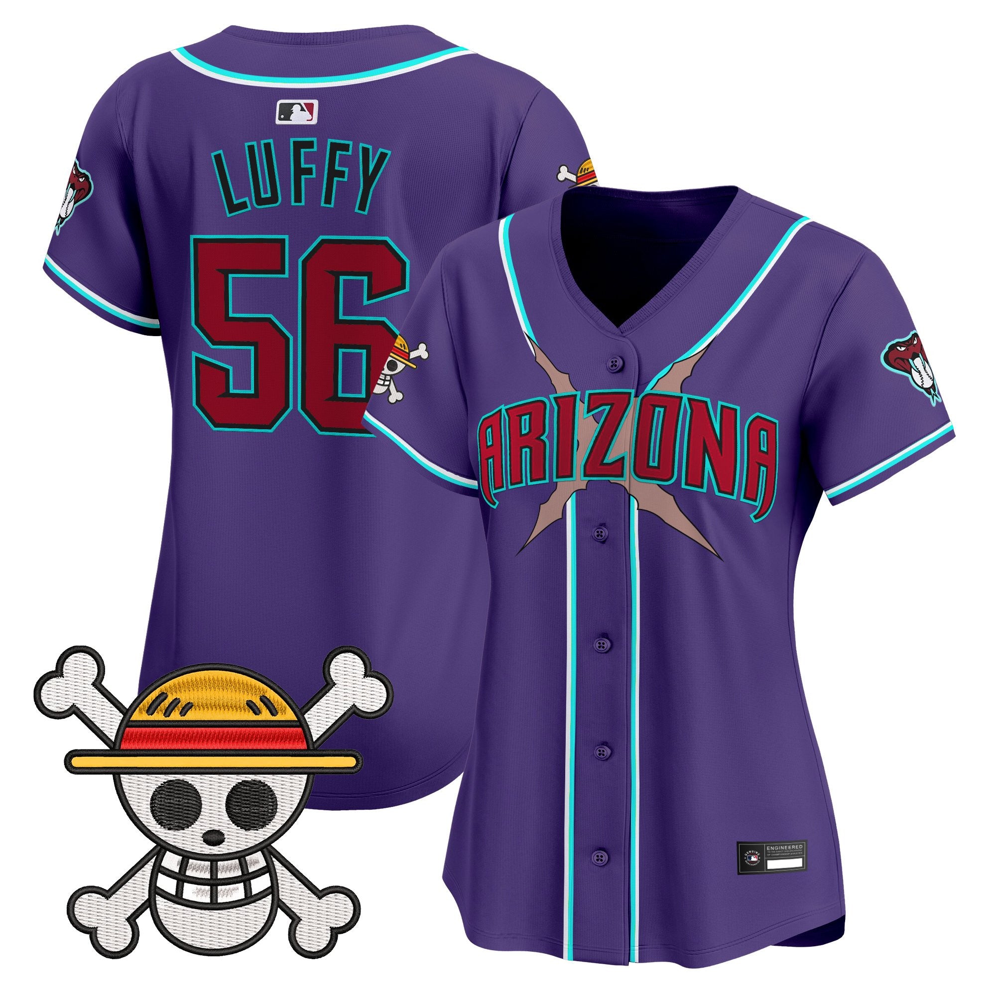 Women's Diamondbacks x One Piece Vapor Premier Limited Jersey - Stitched