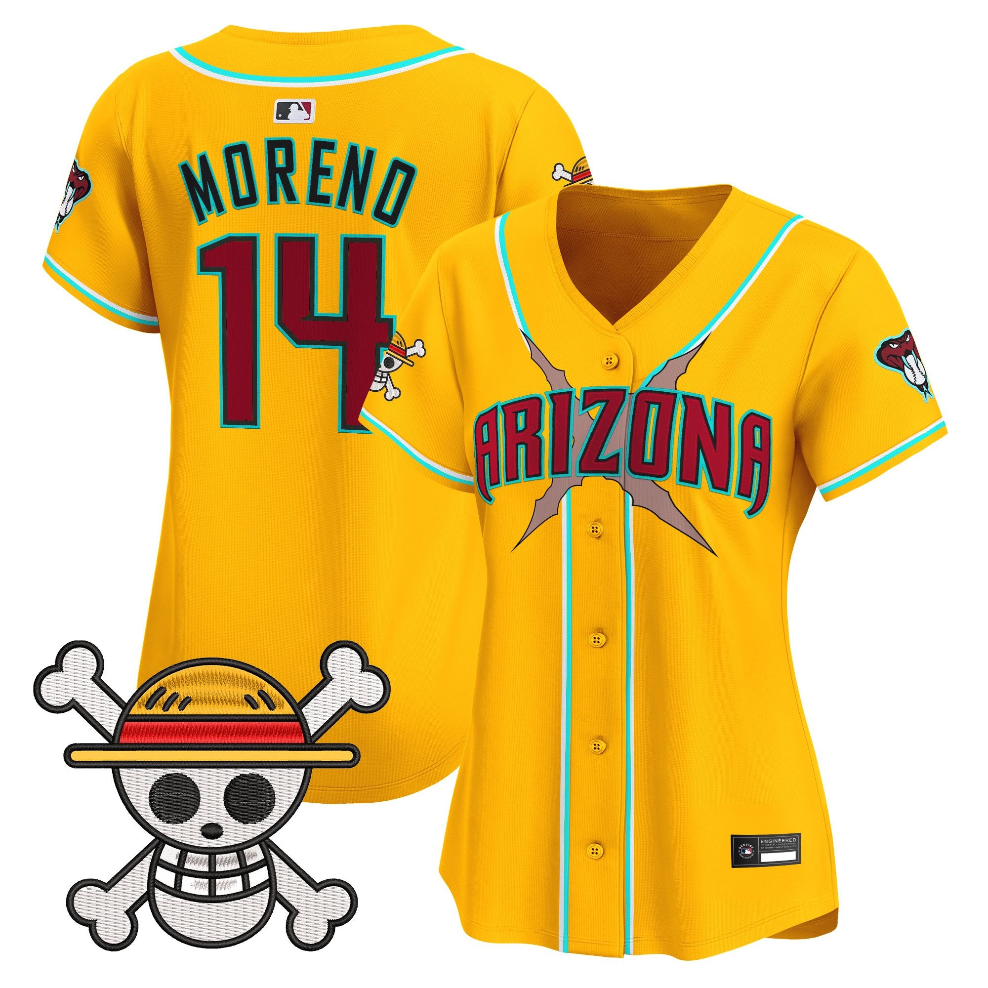Women's Diamondbacks x One Piece Vapor Premier Limited Jersey - Stitched