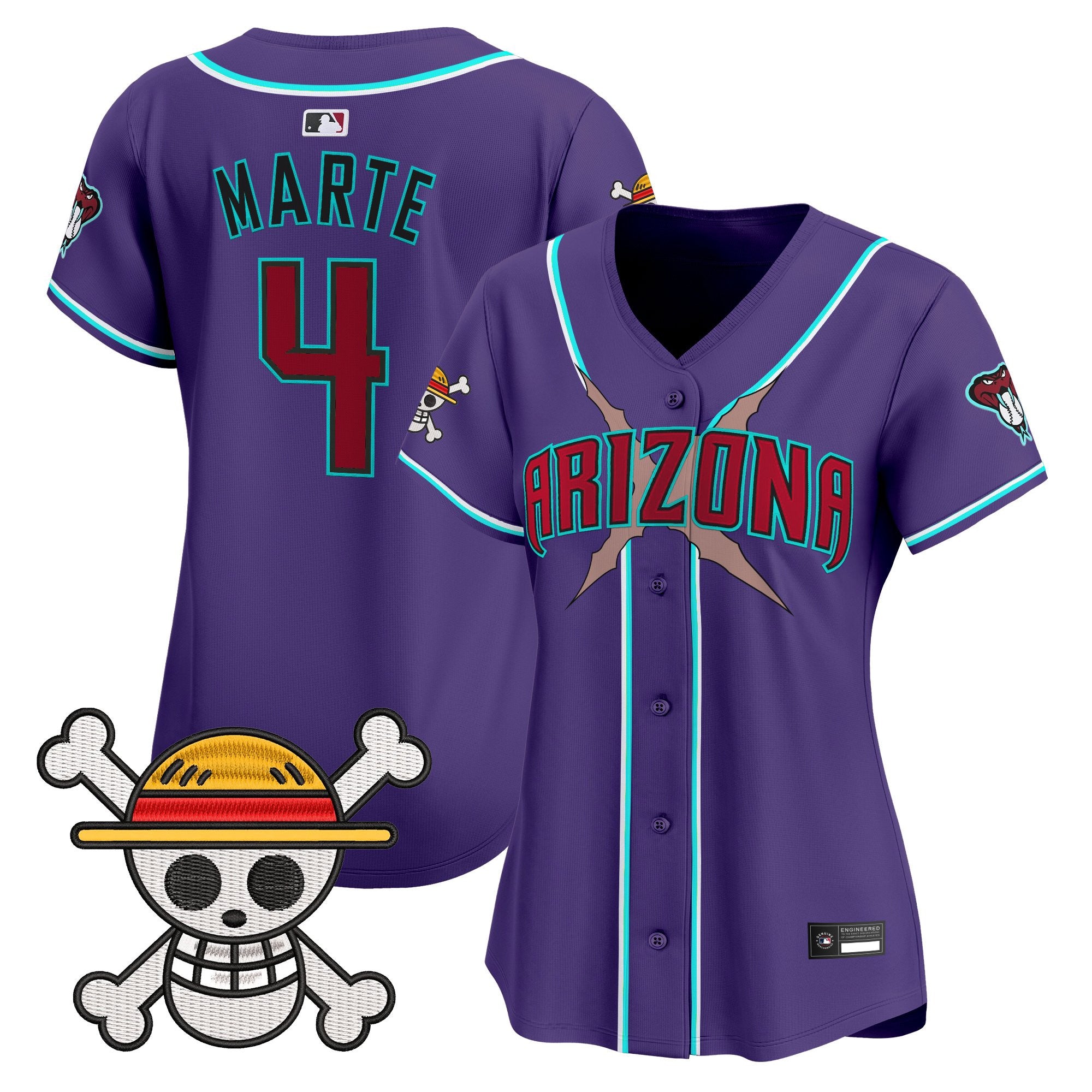 Women's Diamondbacks x One Piece Vapor Premier Limited Jersey - Stitched