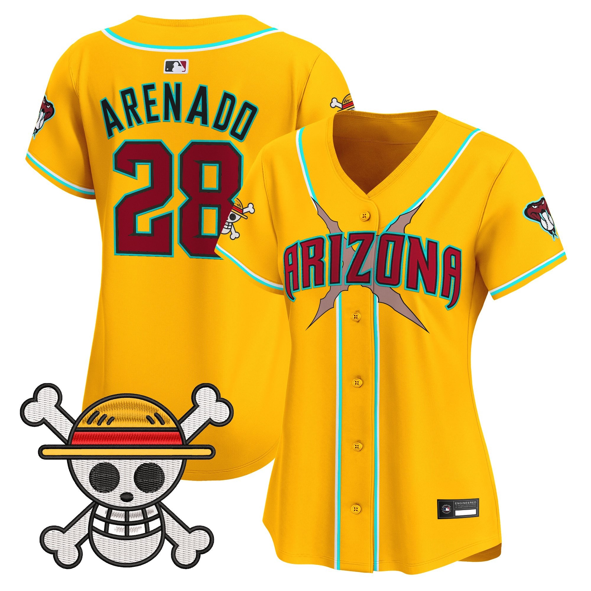Women's Diamondbacks x One Piece Vapor Premier Limited Jersey - Stitched