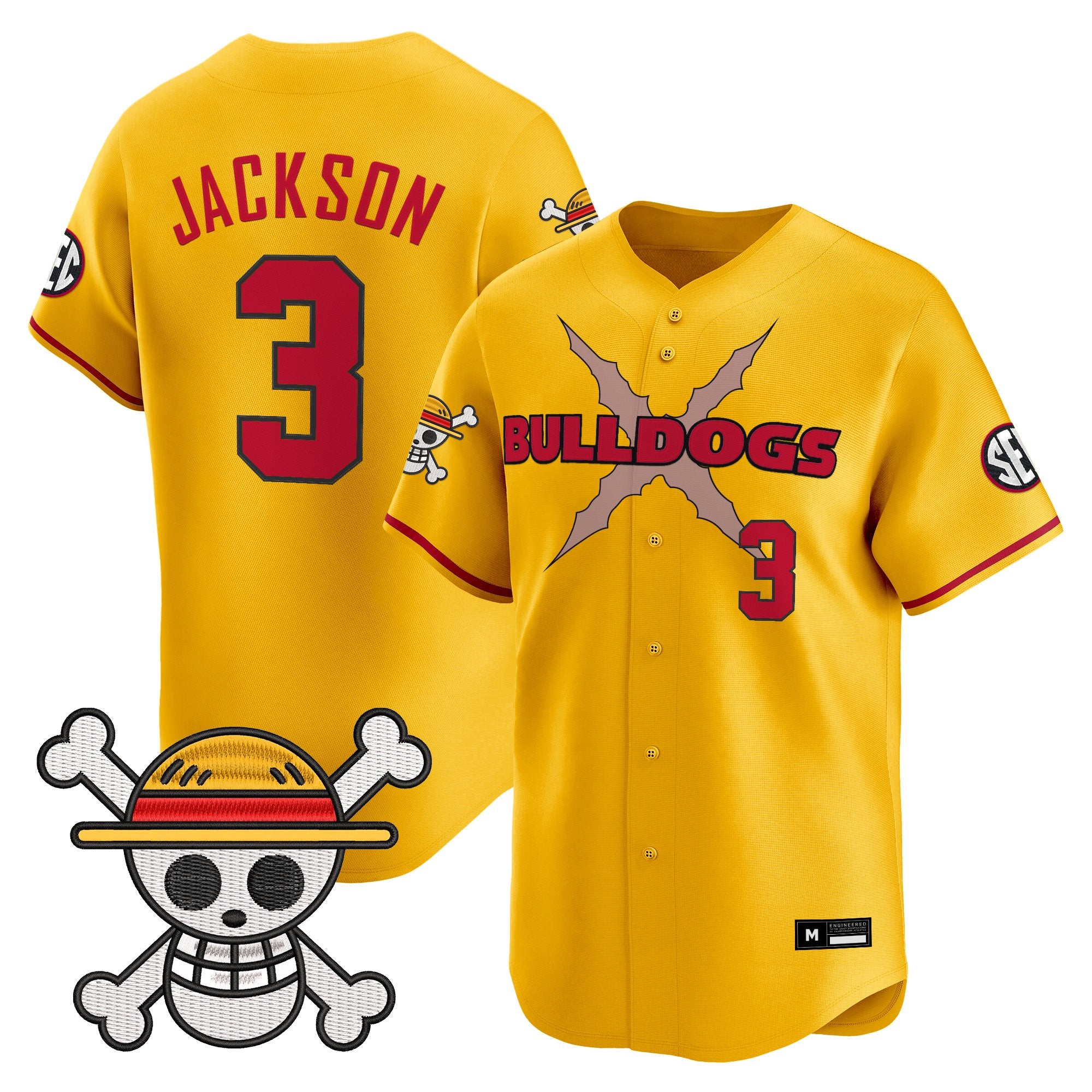 Men's Georgia Bulldogs Baseball x One Piece Vapor Premier Limited Jersey - Stitched
