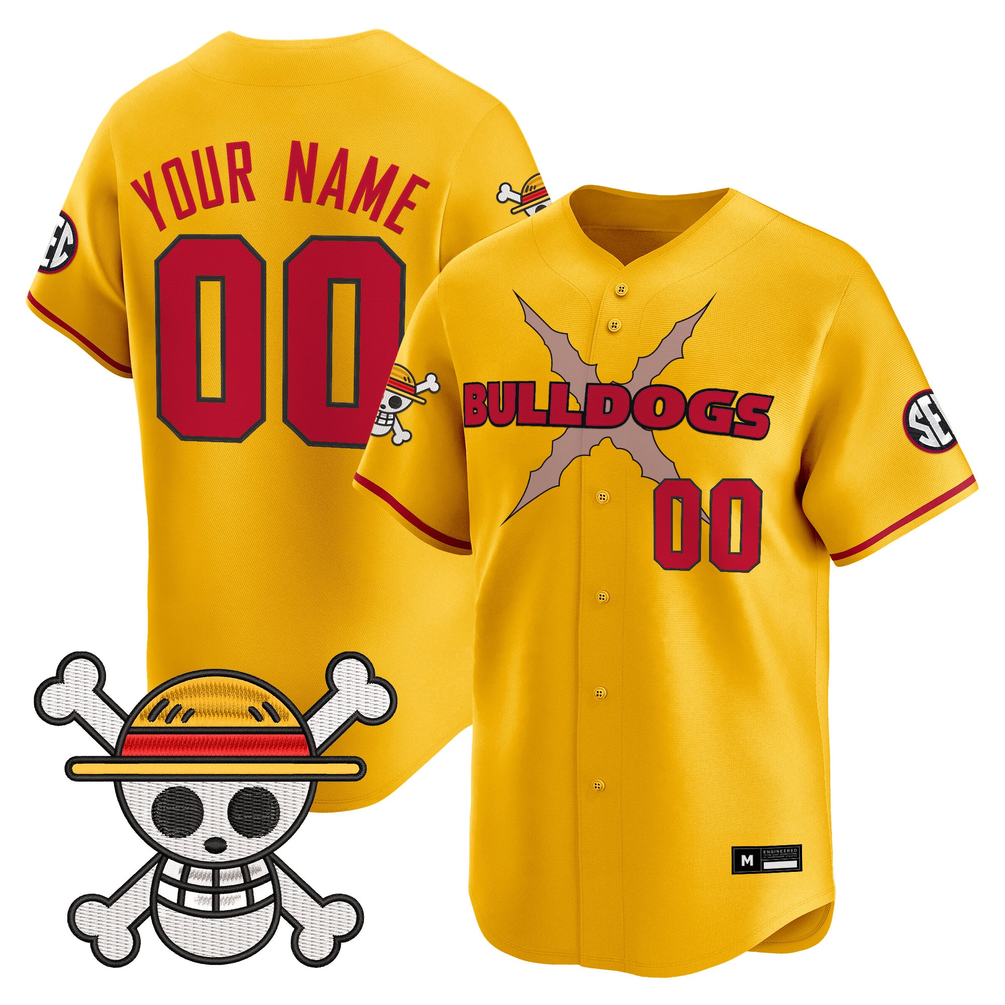 Georgia Bulldogs Baseball x One Piece Vapor Premier Limited Custom Jersey - Stitched