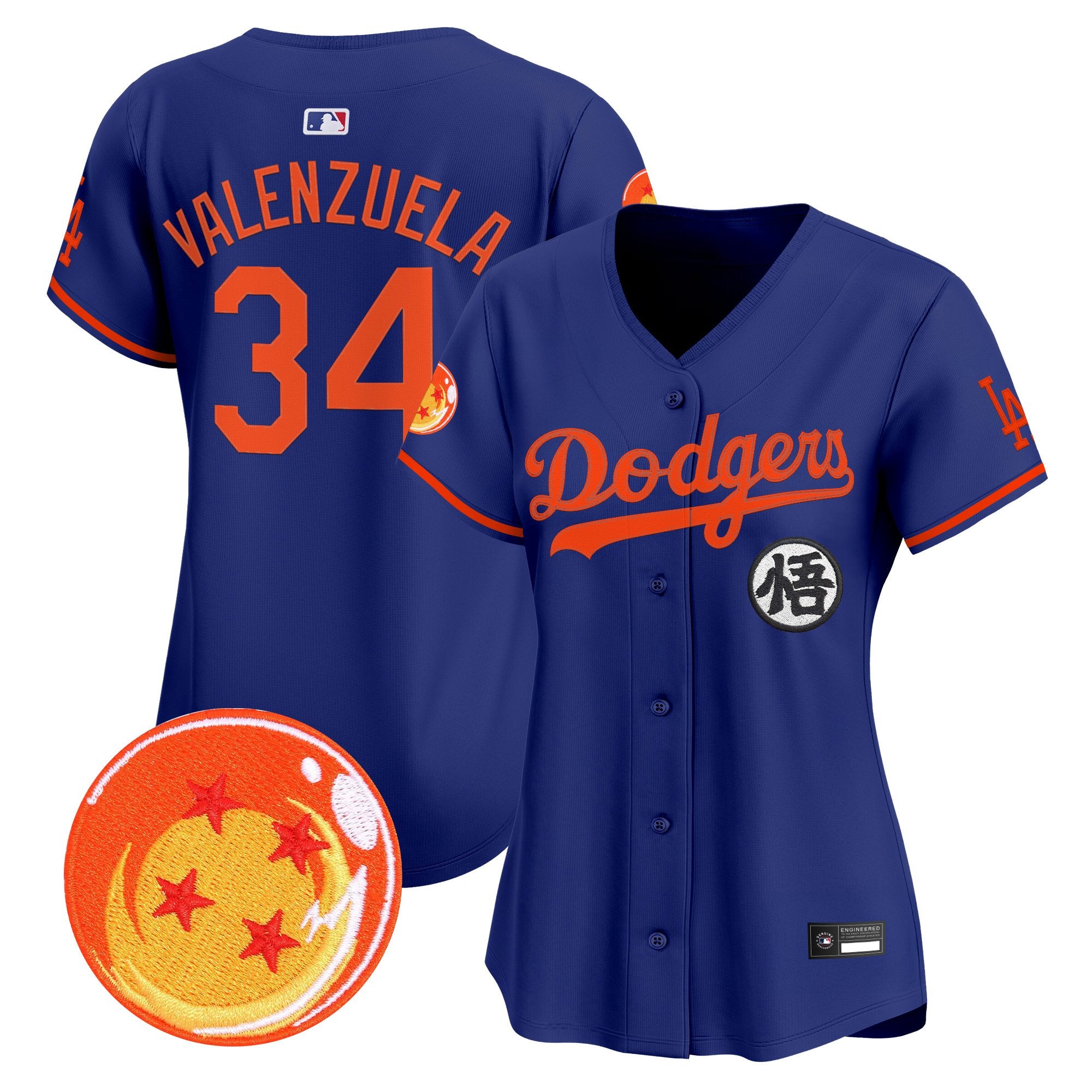 Women's Los Angeles Dodgers x Dragon Ball Vapor Premier Limited Jersey - All Stitched