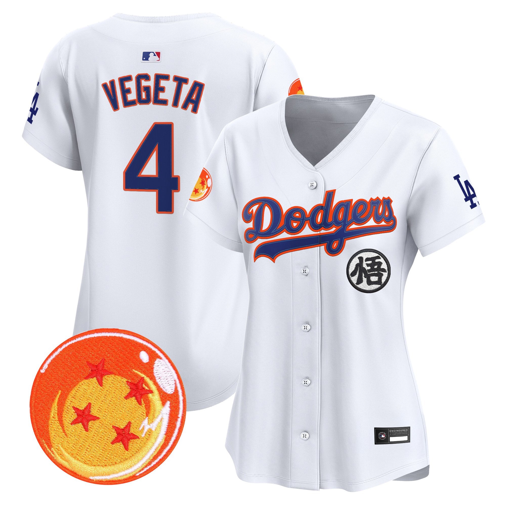 Women's Los Angeles Dodgers x Dragon Ball Vapor Premier Limited Jersey - All Stitched