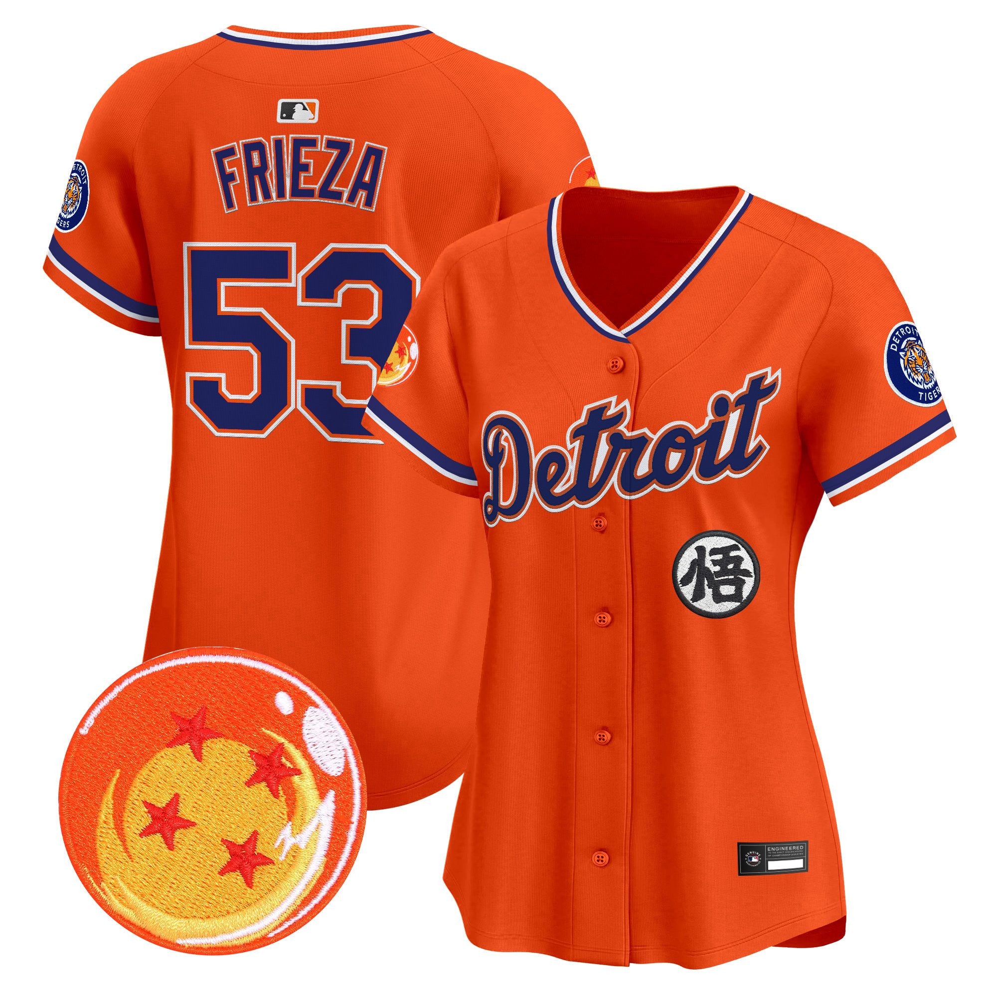 Women's Detroit Tigers x Dragon Ball Vapor Premier Limited Jersey - All Stitched