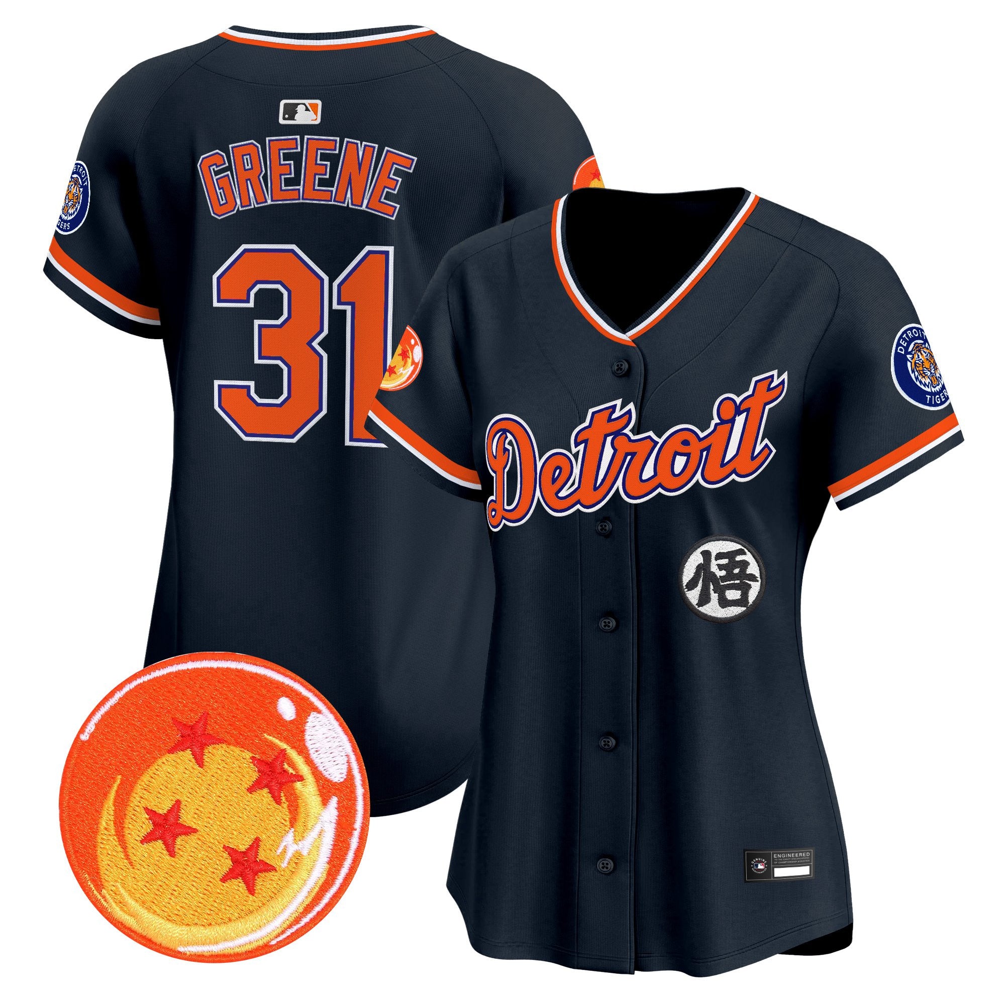 Women's Detroit Tigers x Dragon Ball Vapor Premier Limited Jersey - All Stitched