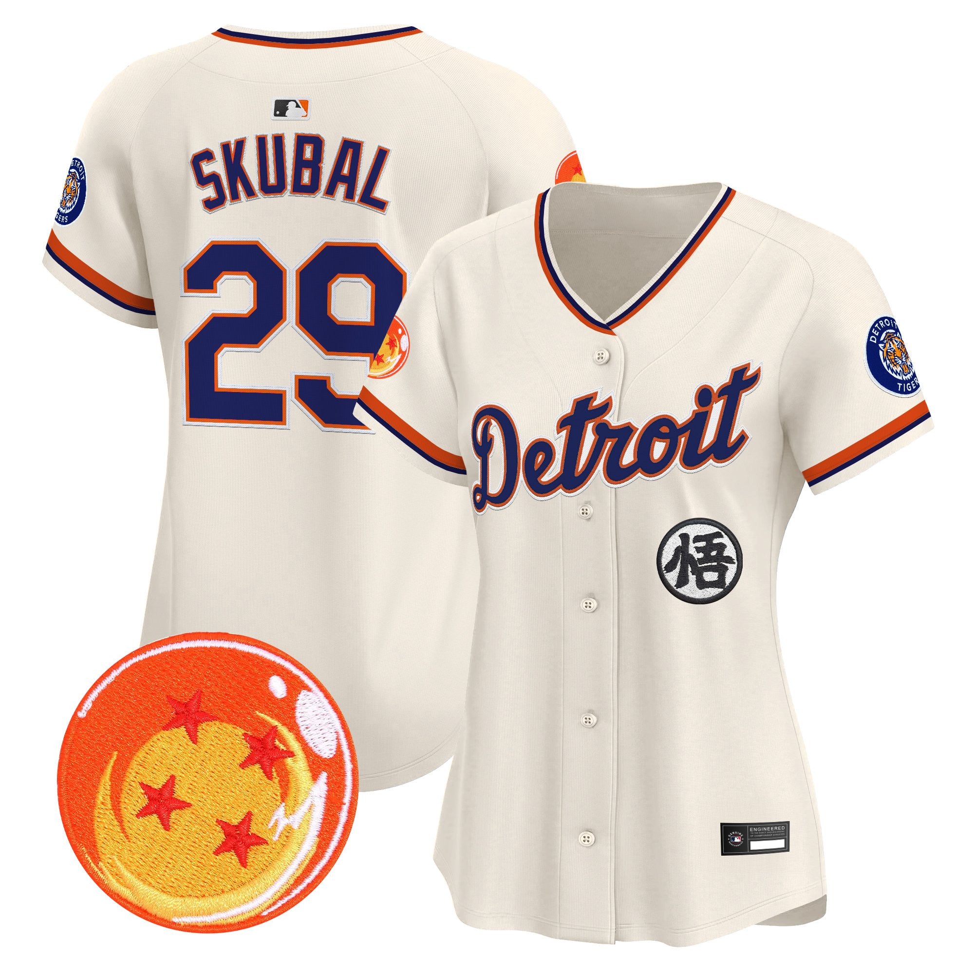 Women's Detroit Tigers x Dragon Ball Vapor Premier Limited Jersey - All Stitched