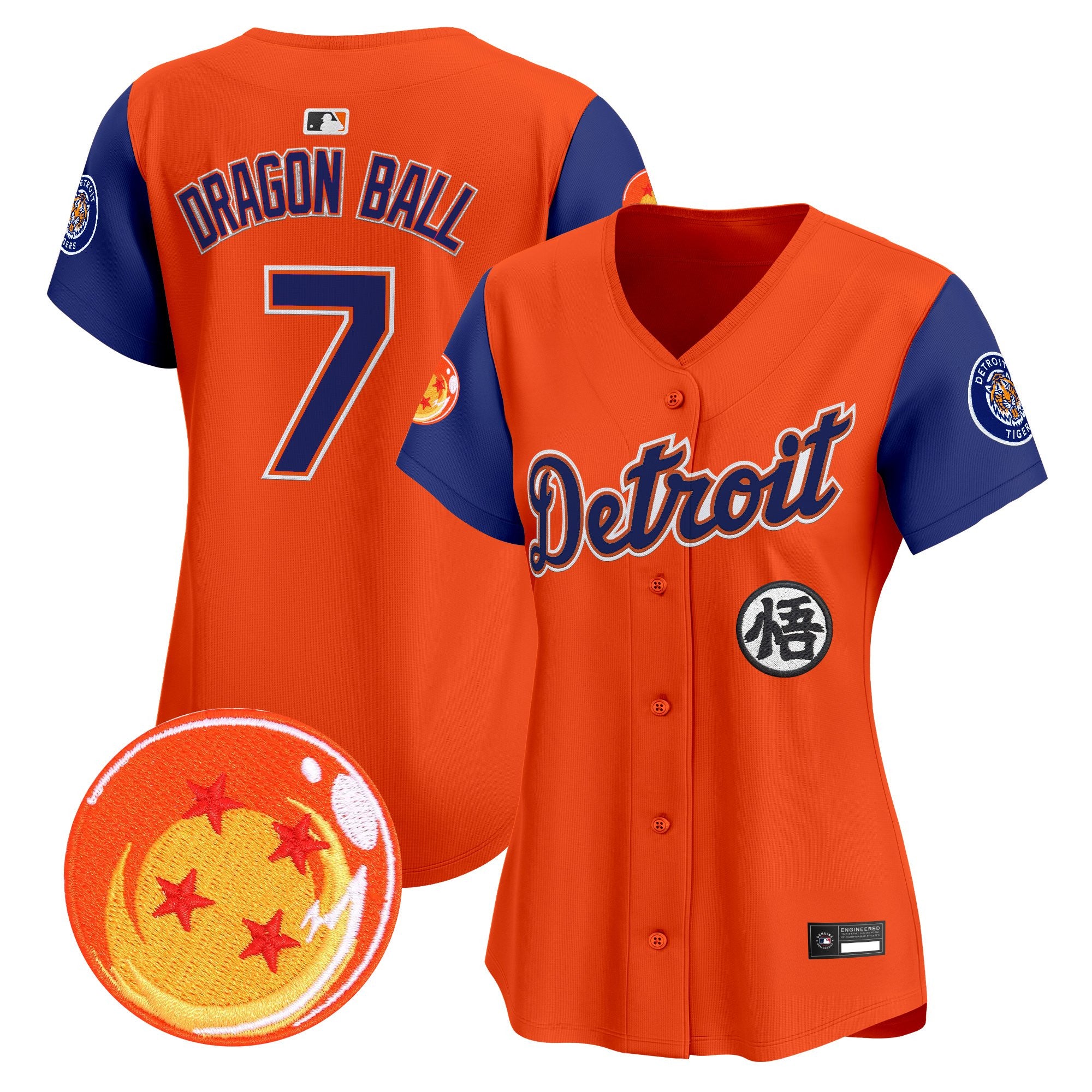 Women's Detroit Tigers x Dragon Ball Vapor Premier Limited Jersey - All Stitched