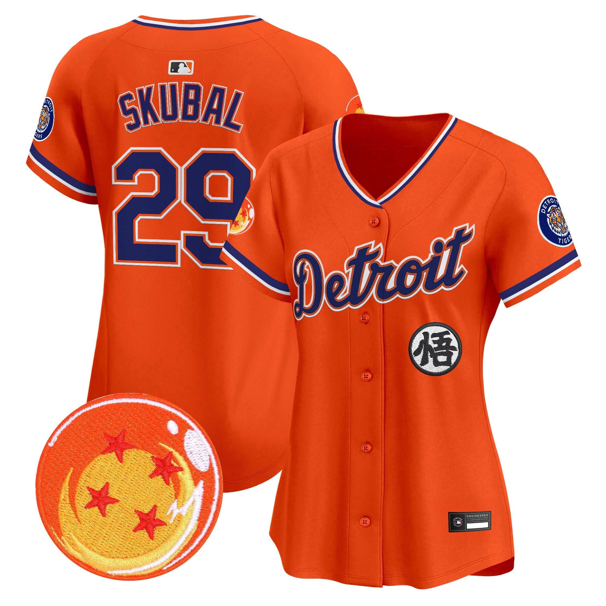 Women's Detroit Tigers x Dragon Ball Vapor Premier Limited Jersey - All Stitched