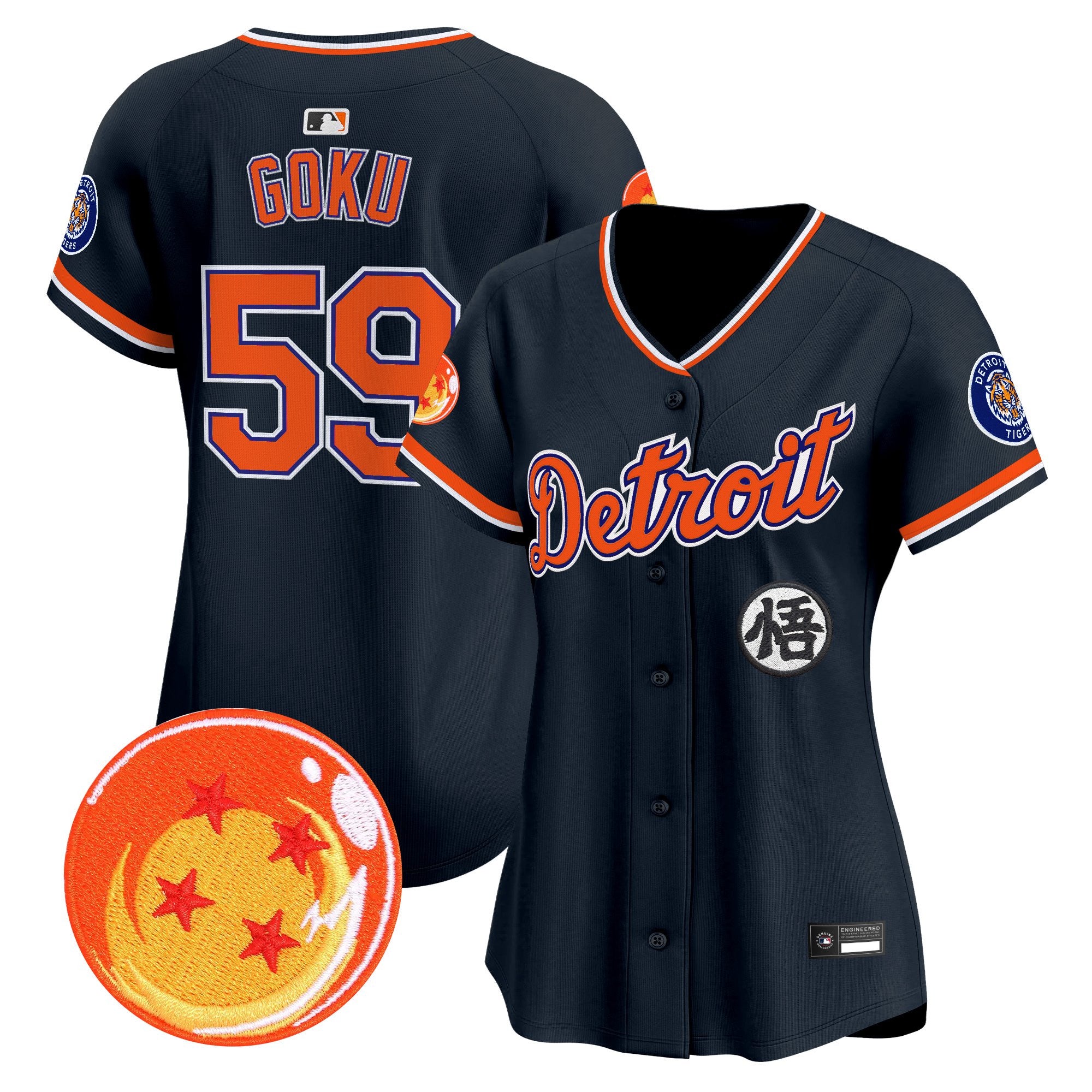 Women's Detroit Tigers x Dragon Ball Vapor Premier Limited Jersey - All Stitched