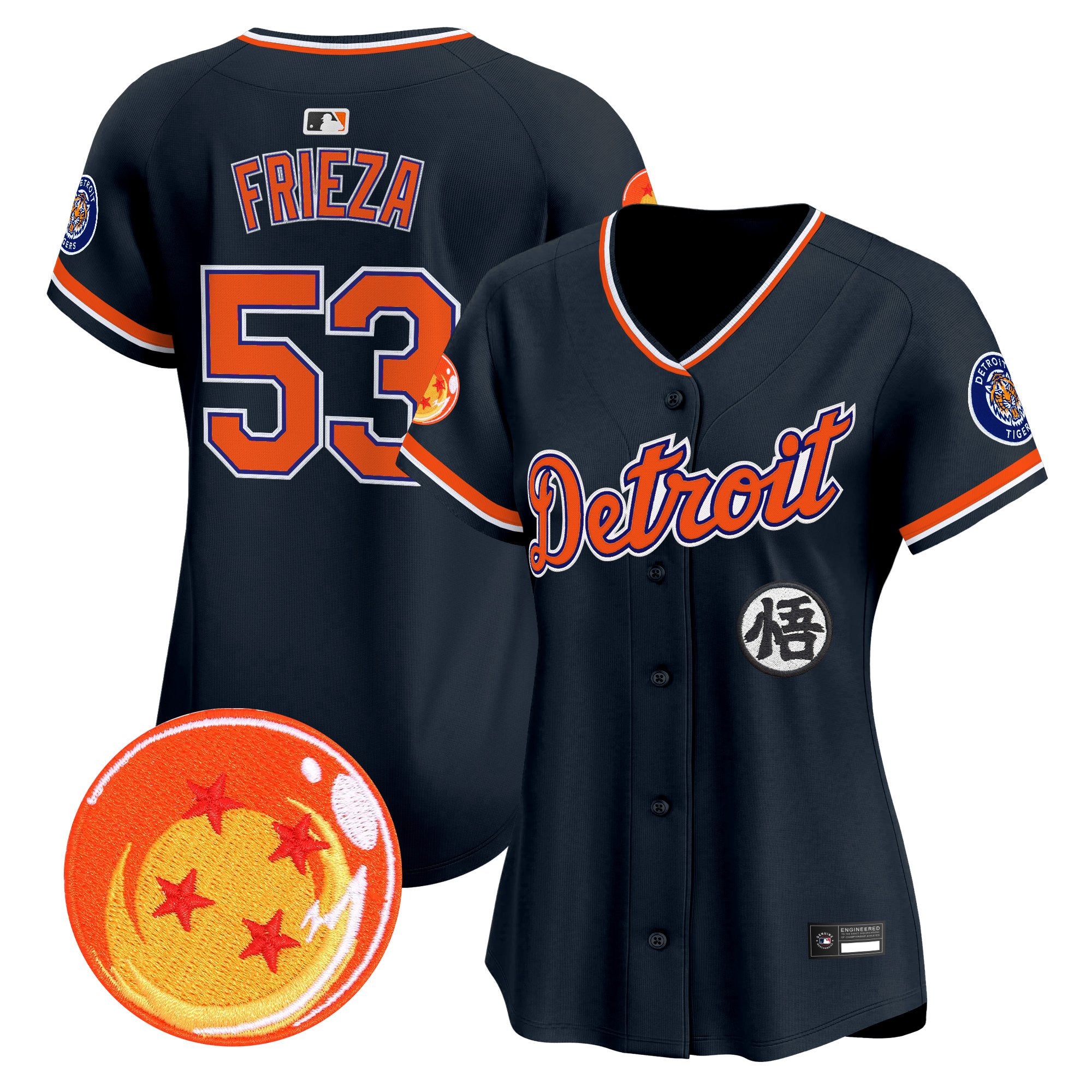 Women's Detroit Tigers x Dragon Ball Vapor Premier Limited Jersey - All Stitched