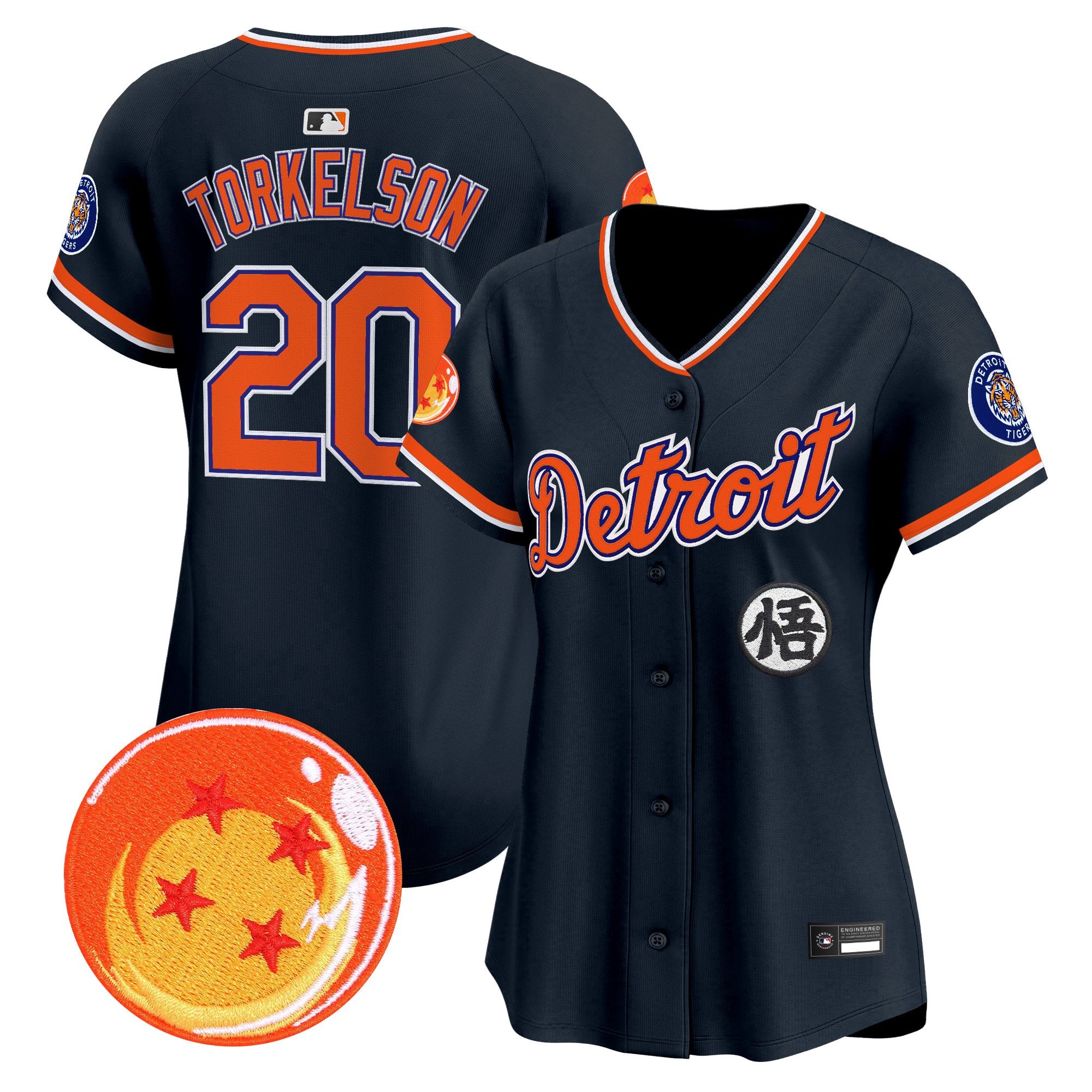 Women's Detroit Tigers x Dragon Ball Vapor Premier Limited Jersey - All Stitched