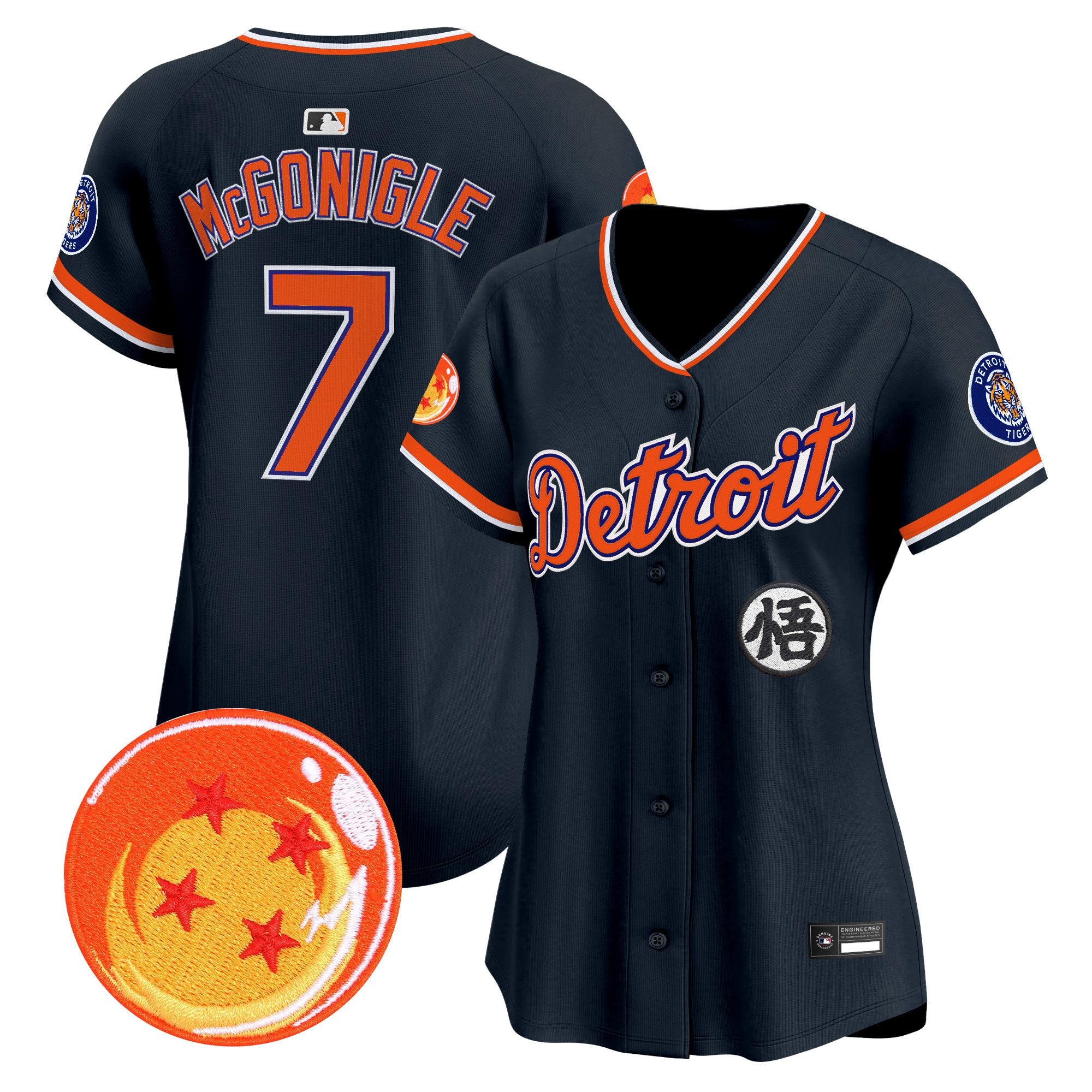 Women's Detroit Tigers x Dragon Ball Vapor Premier Limited Jersey - All Stitched