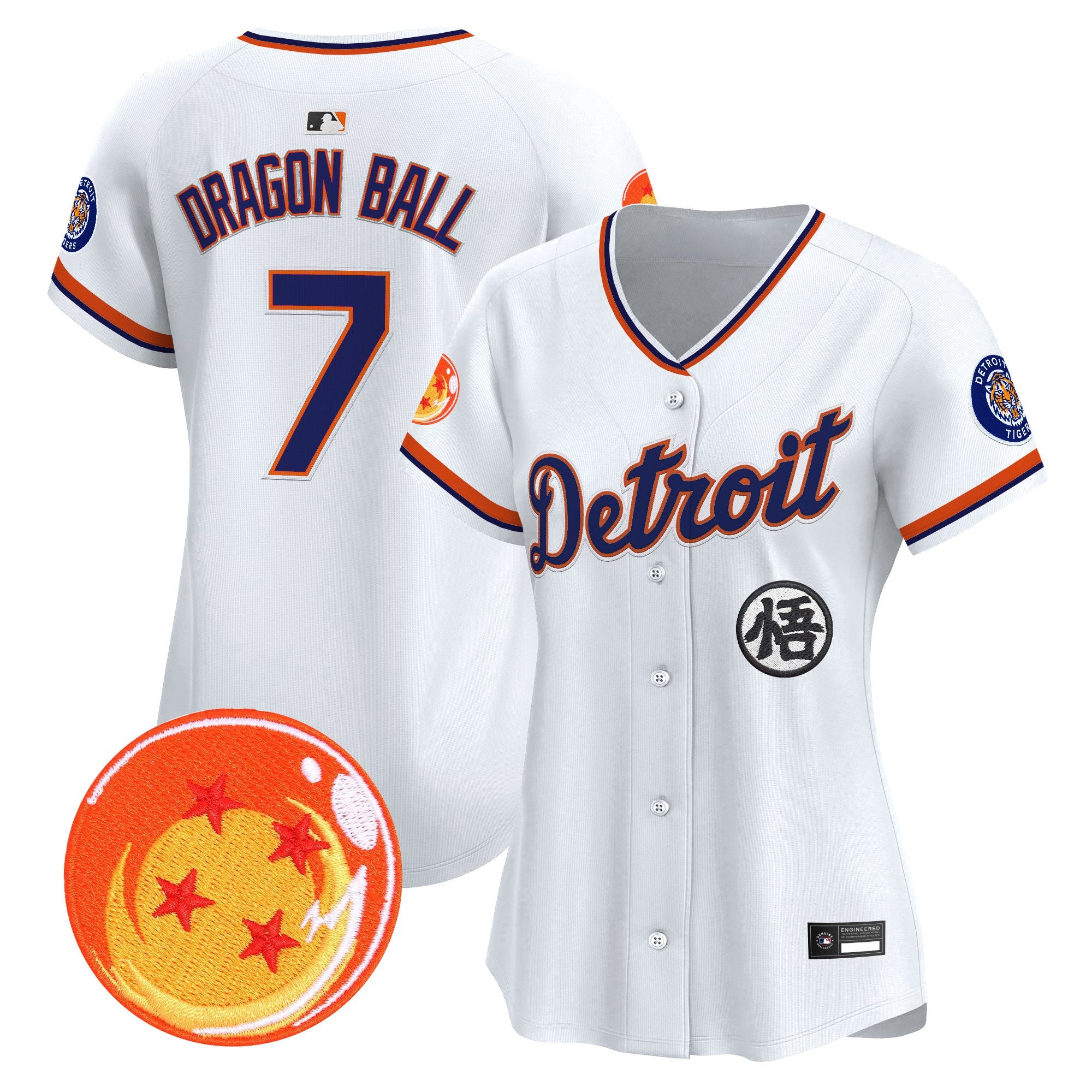 Women's Detroit Tigers x Dragon Ball Vapor Premier Limited Jersey - All Stitched