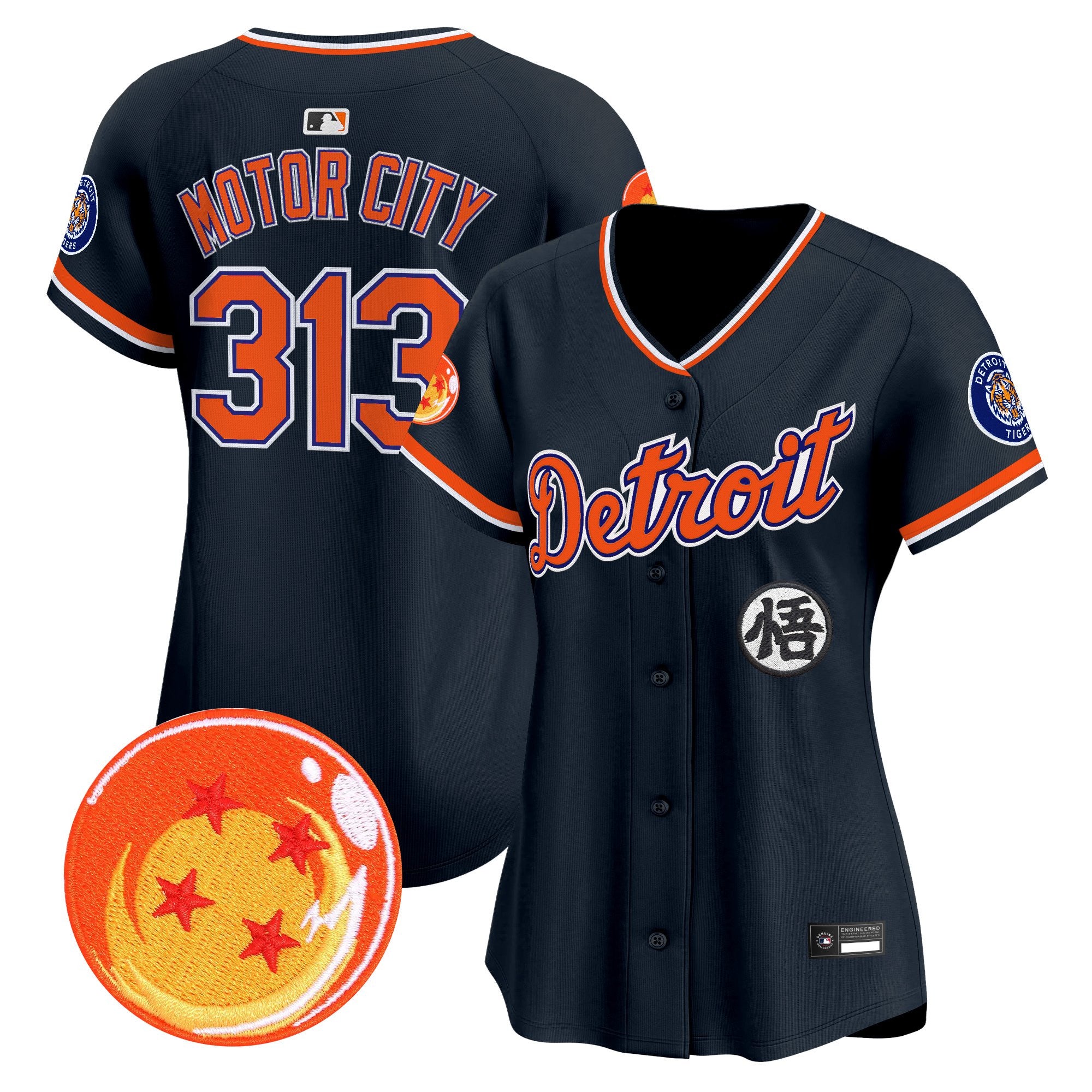 Women's Detroit Tigers x Dragon Ball Vapor Premier Limited Jersey - All Stitched