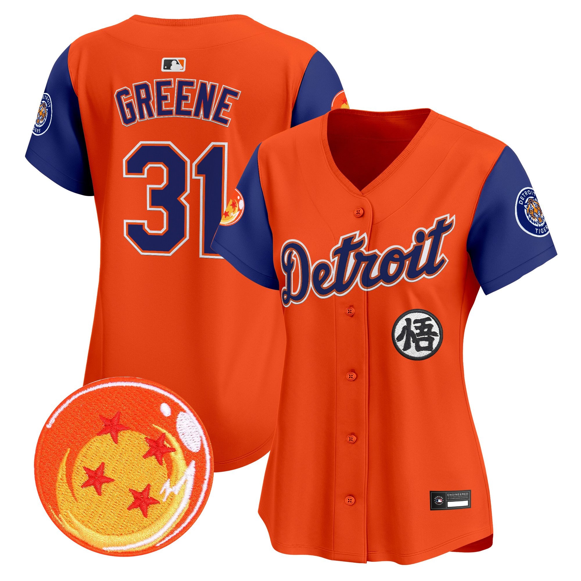 Women's Detroit Tigers x Dragon Ball Vapor Premier Limited Jersey - All Stitched