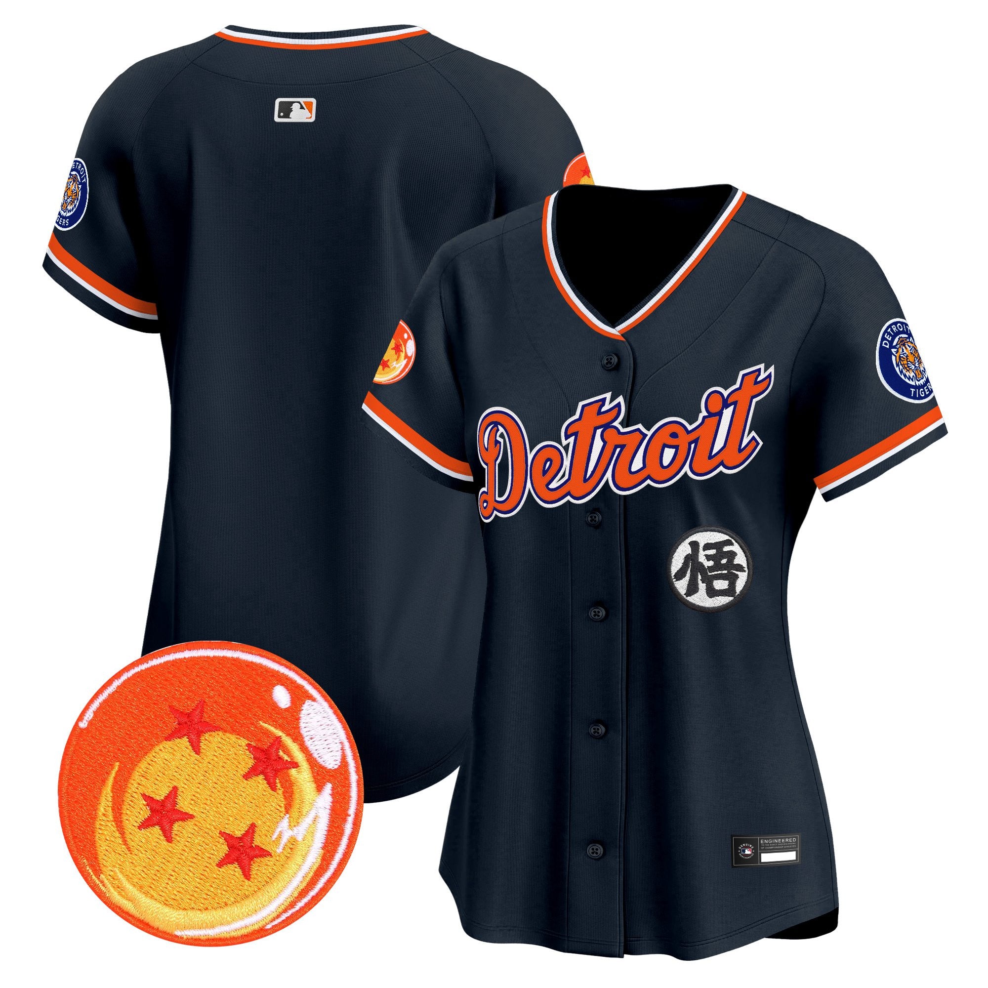 Women's Detroit Tigers x Dragon Ball Vapor Premier Limited Jersey - All Stitched