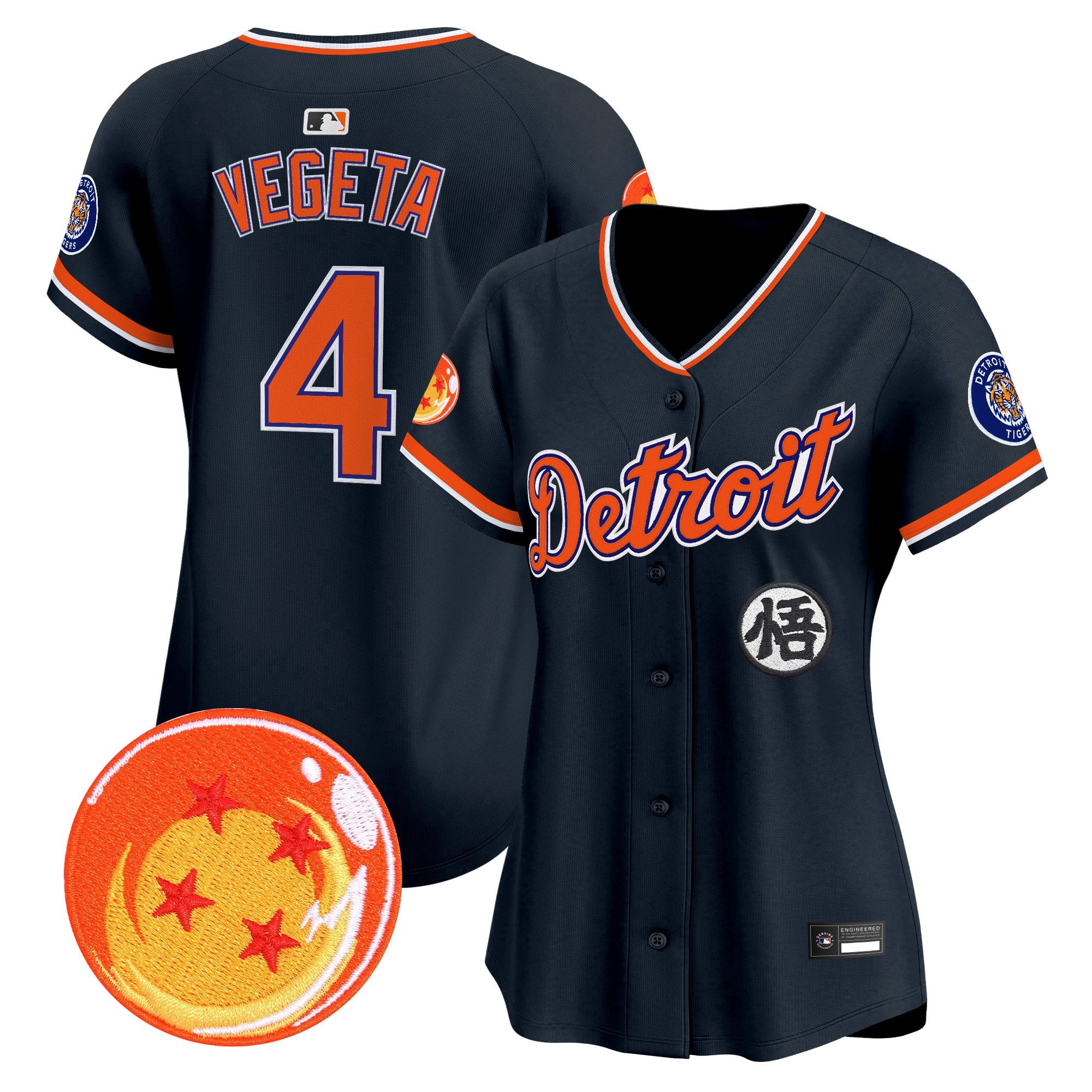 Women's Detroit Tigers x Dragon Ball Vapor Premier Limited Jersey - All Stitched