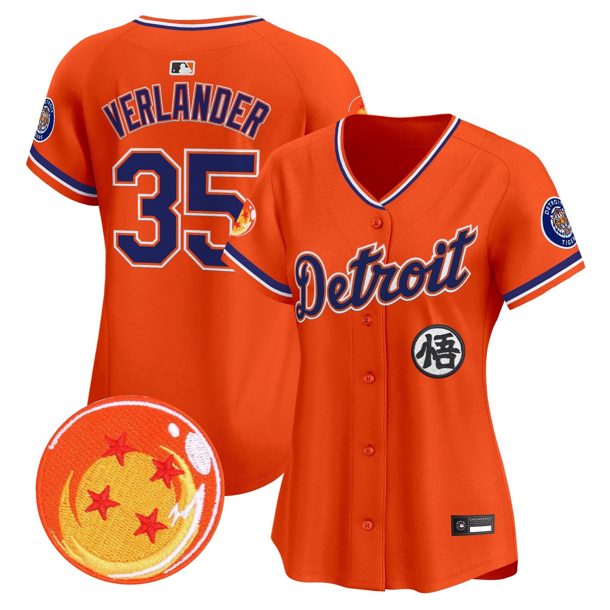 Women's Detroit Tigers x Dragon Ball Vapor Premier Limited Jersey - All Stitched