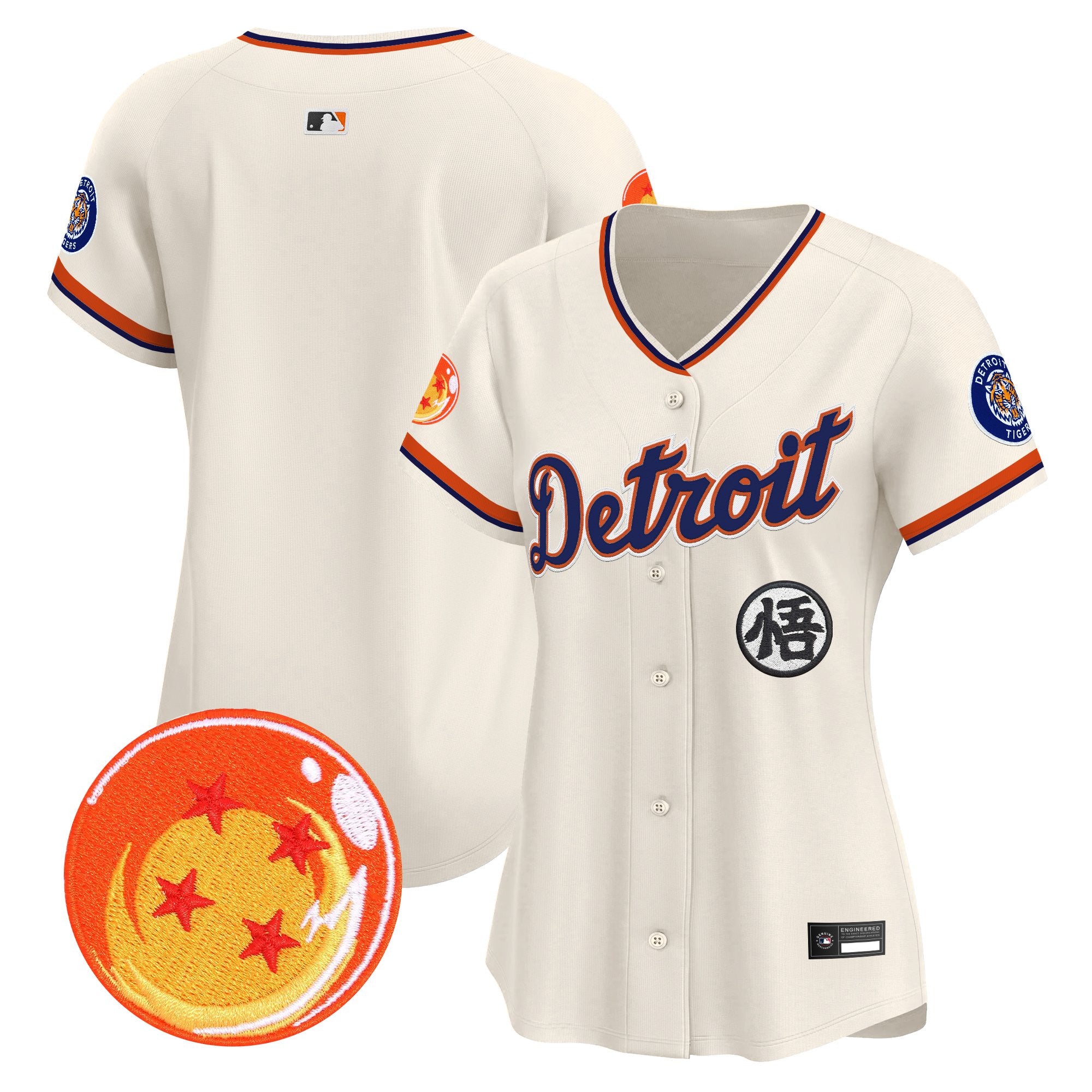 Women's Detroit Tigers x Dragon Ball Vapor Premier Limited Jersey - All Stitched
